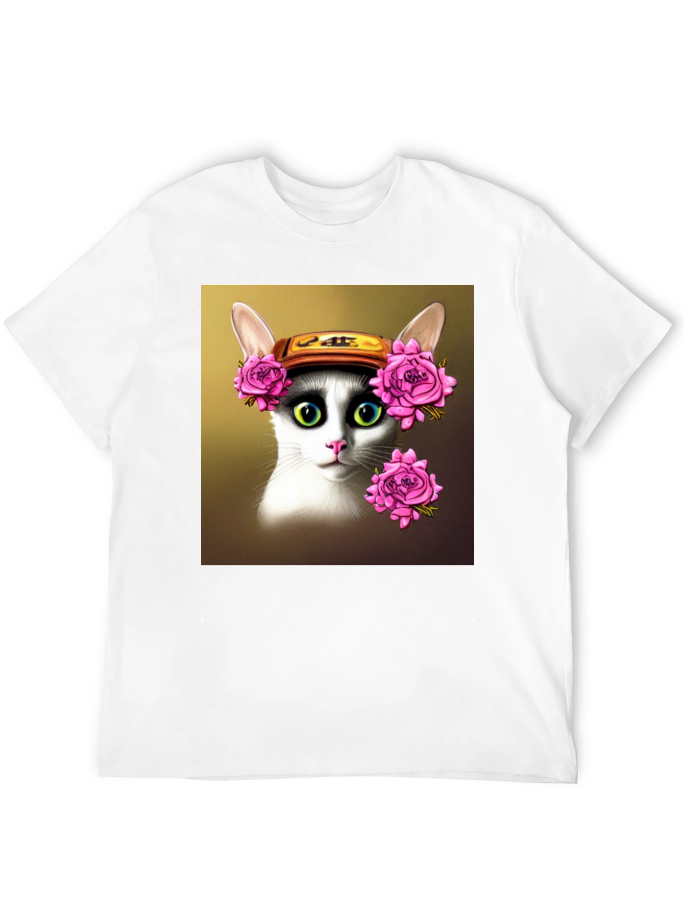 Floral Crown Cat T-Shirt