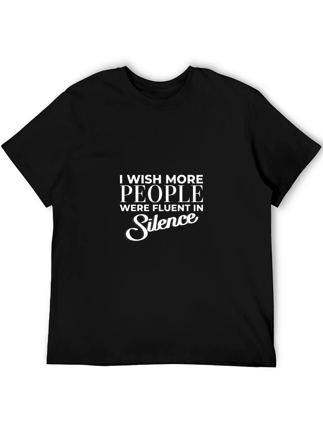 Fluent in Silence Graphic Tee - Black