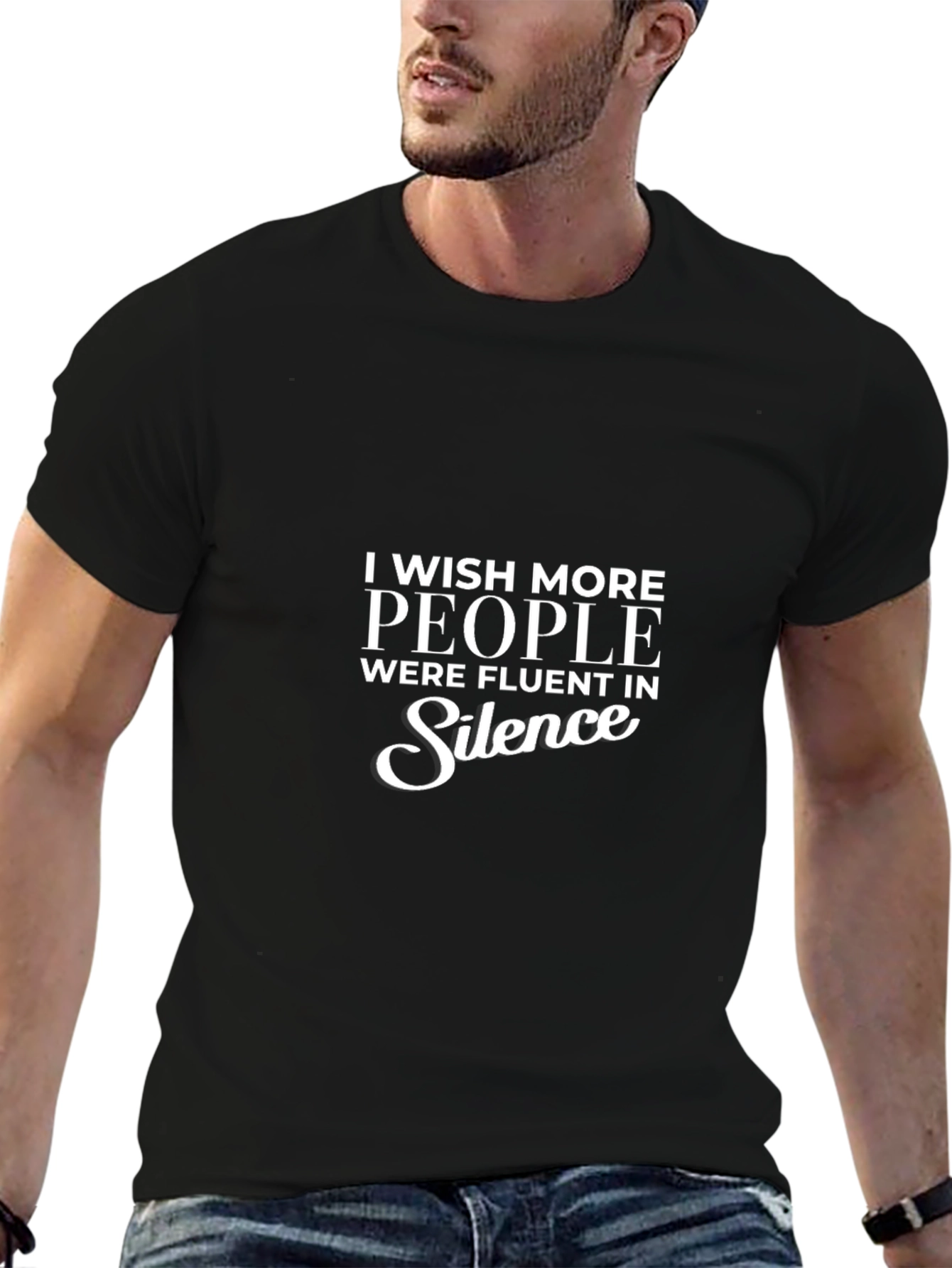 Fluent in Silence Graphic Tee - Black