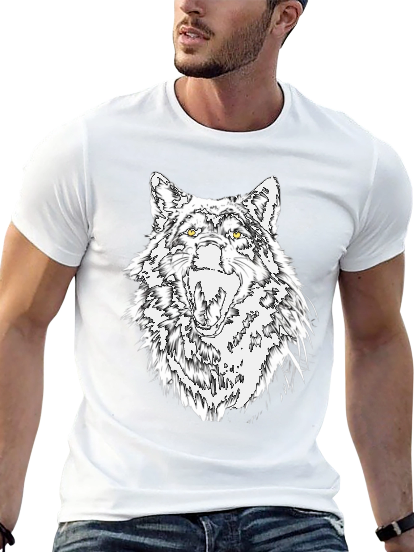 Wolf Graphic Tee - Fierce & Stylish