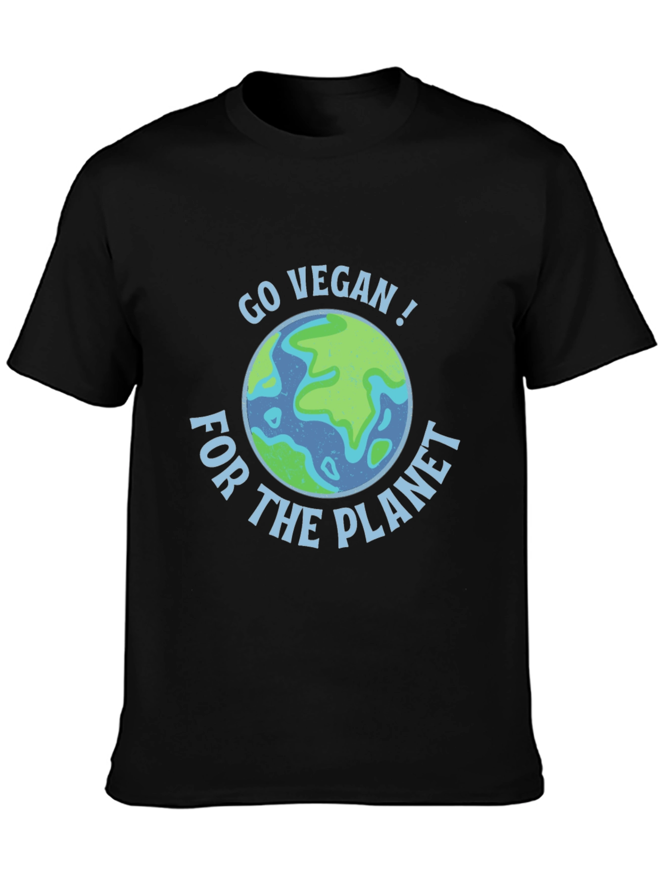 Go Vegan! For The Planet Black T-Shirt