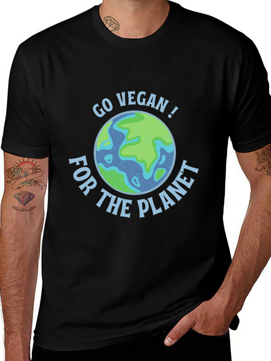 Go Vegan! For The Planet Black T-Shirt