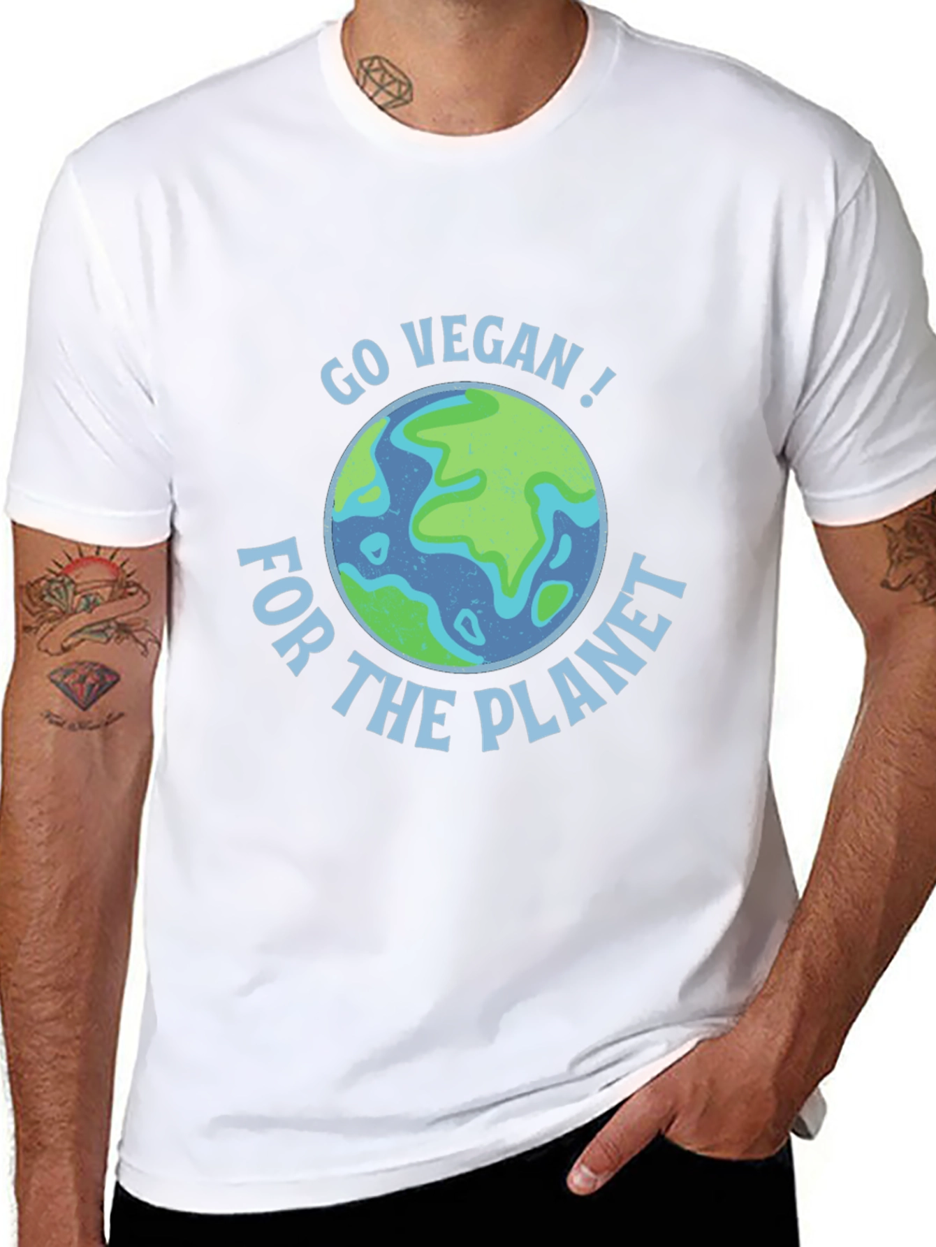 Go Vegan! For The Planet Black T-Shirt