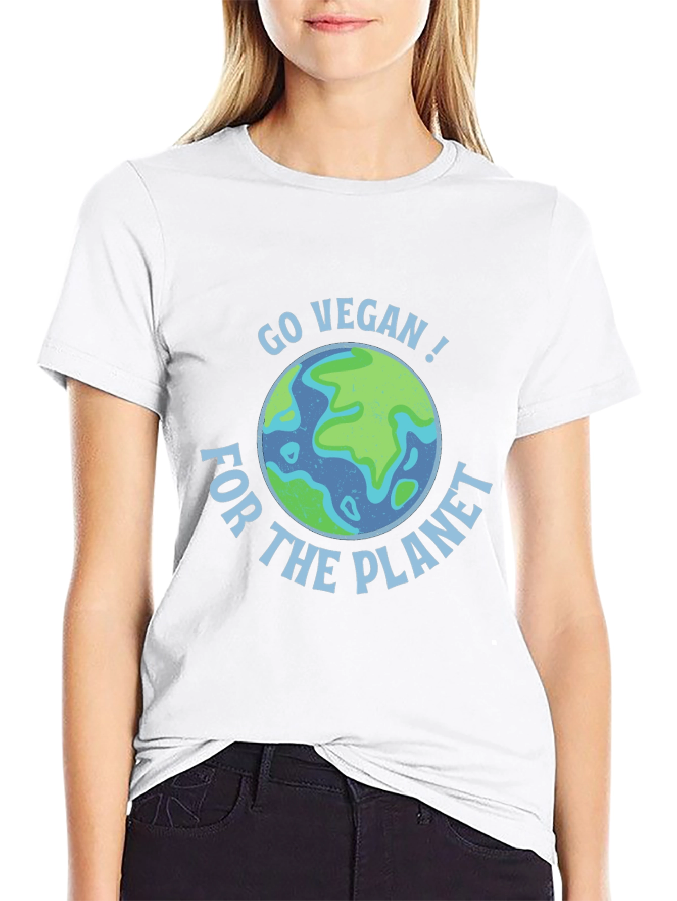 Go Vegan! For The Planet Black T-Shirt