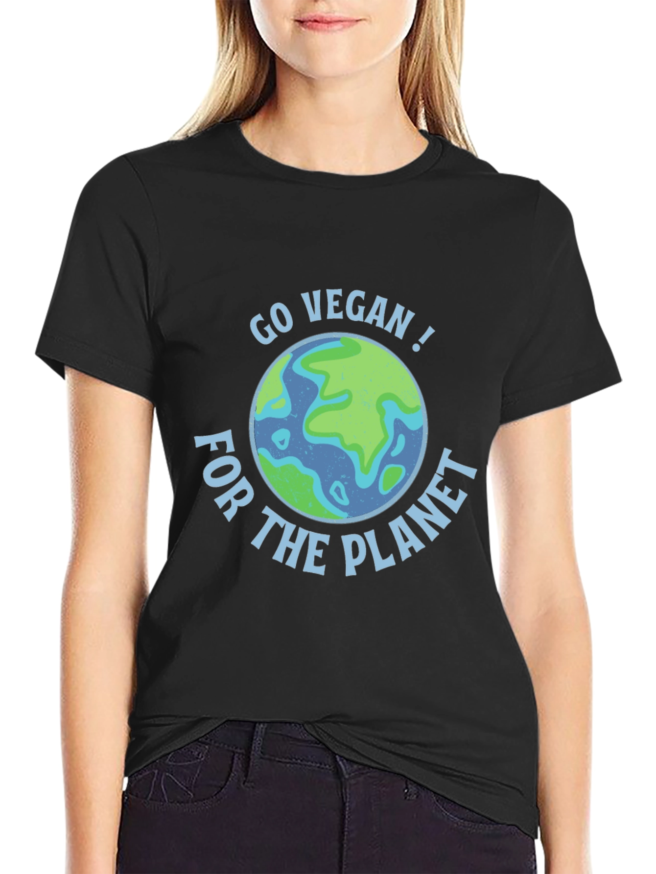 Go Vegan! For The Planet Black T-Shirt