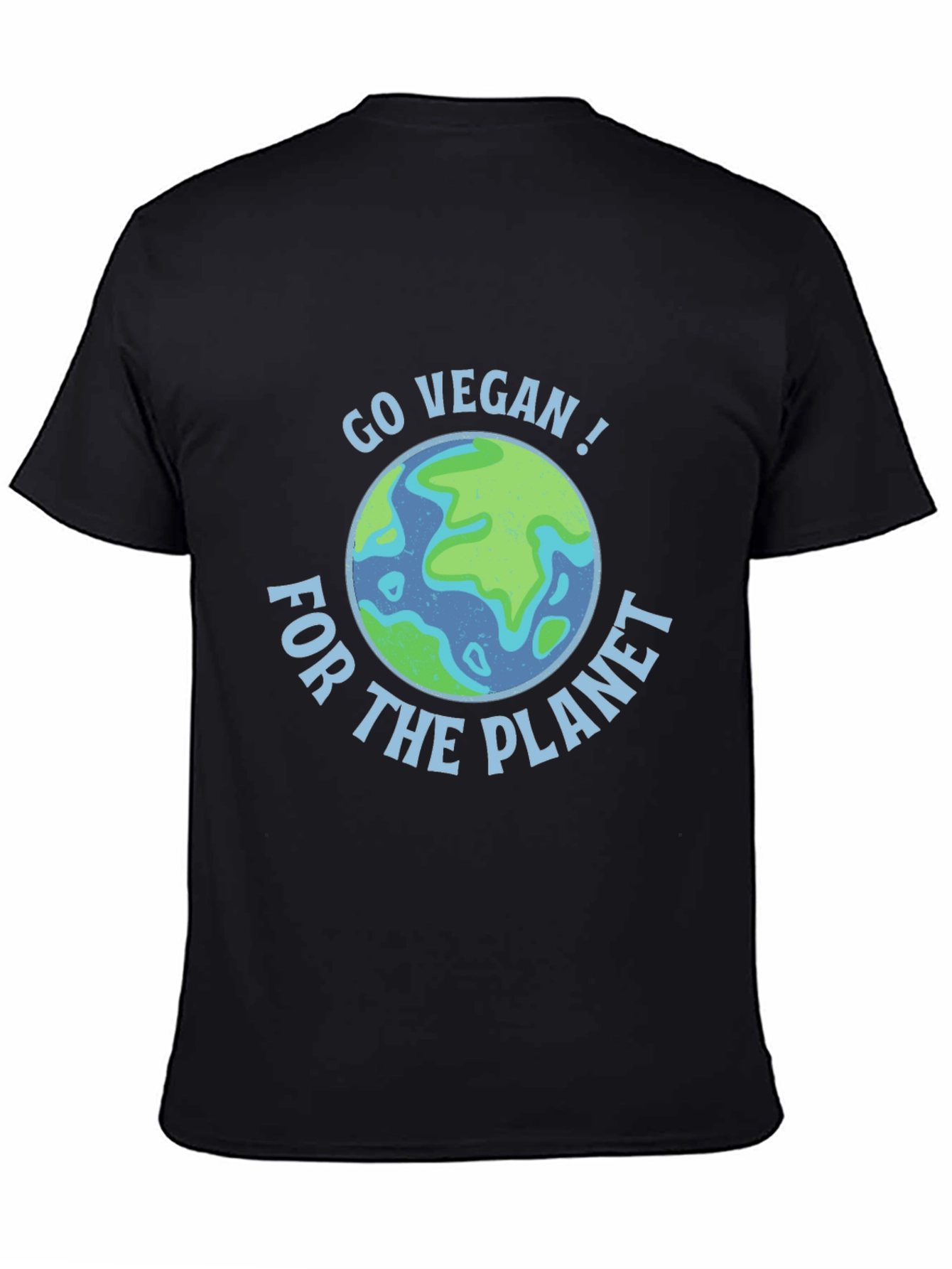 Go Vegan! For The Planet Black T-Shirt