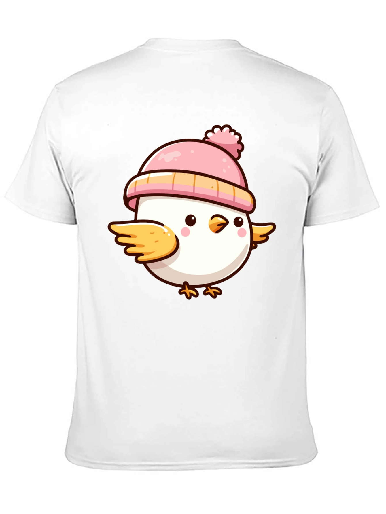 Cute Chick with Pink Hat Graphic T-Shirt