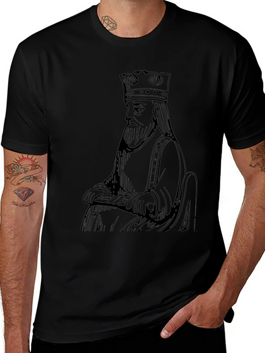 King Chess Piece Graphic T-Shirt - Black
