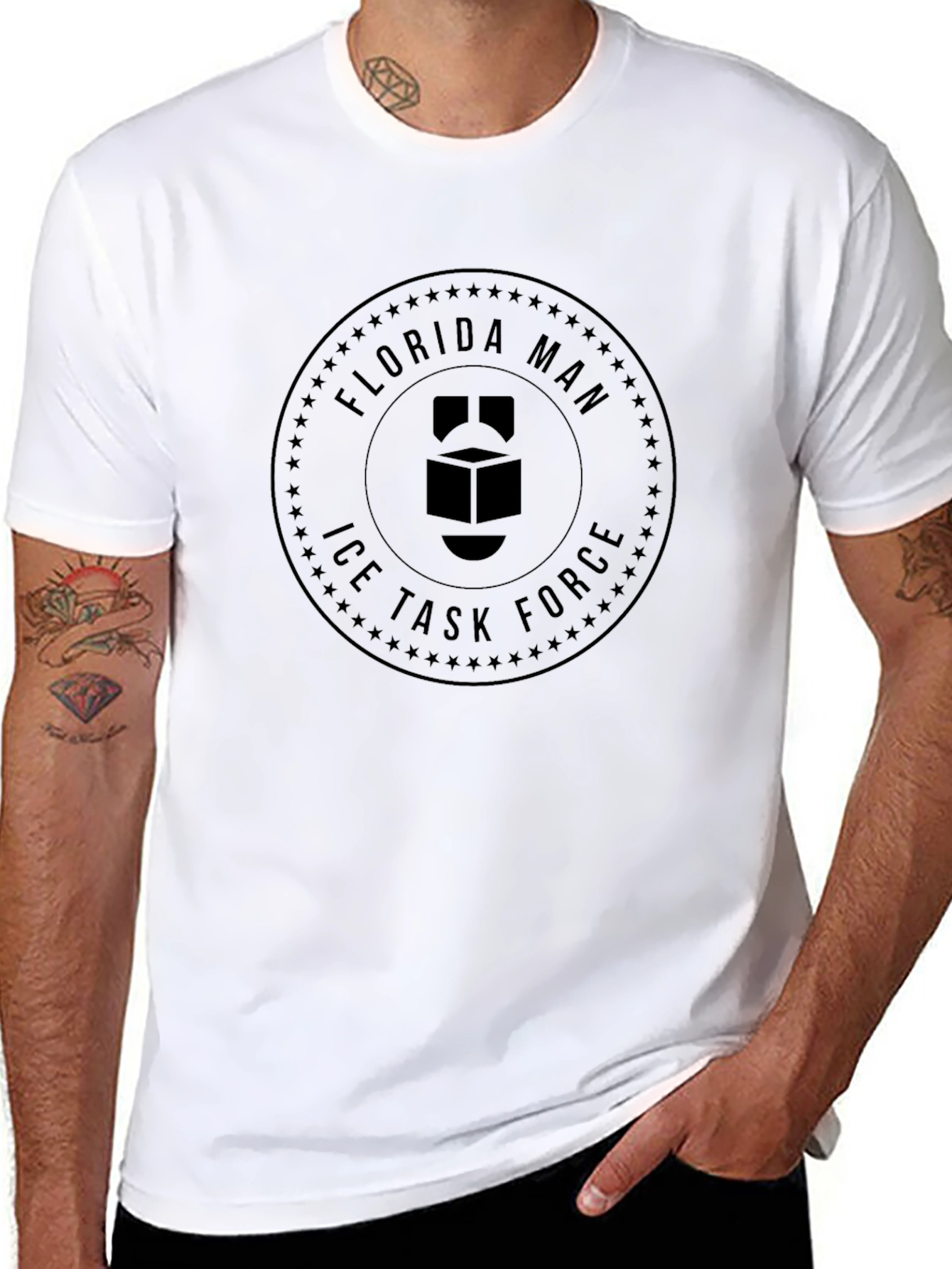Florida Man Ice Task Force Black T-Shirt
