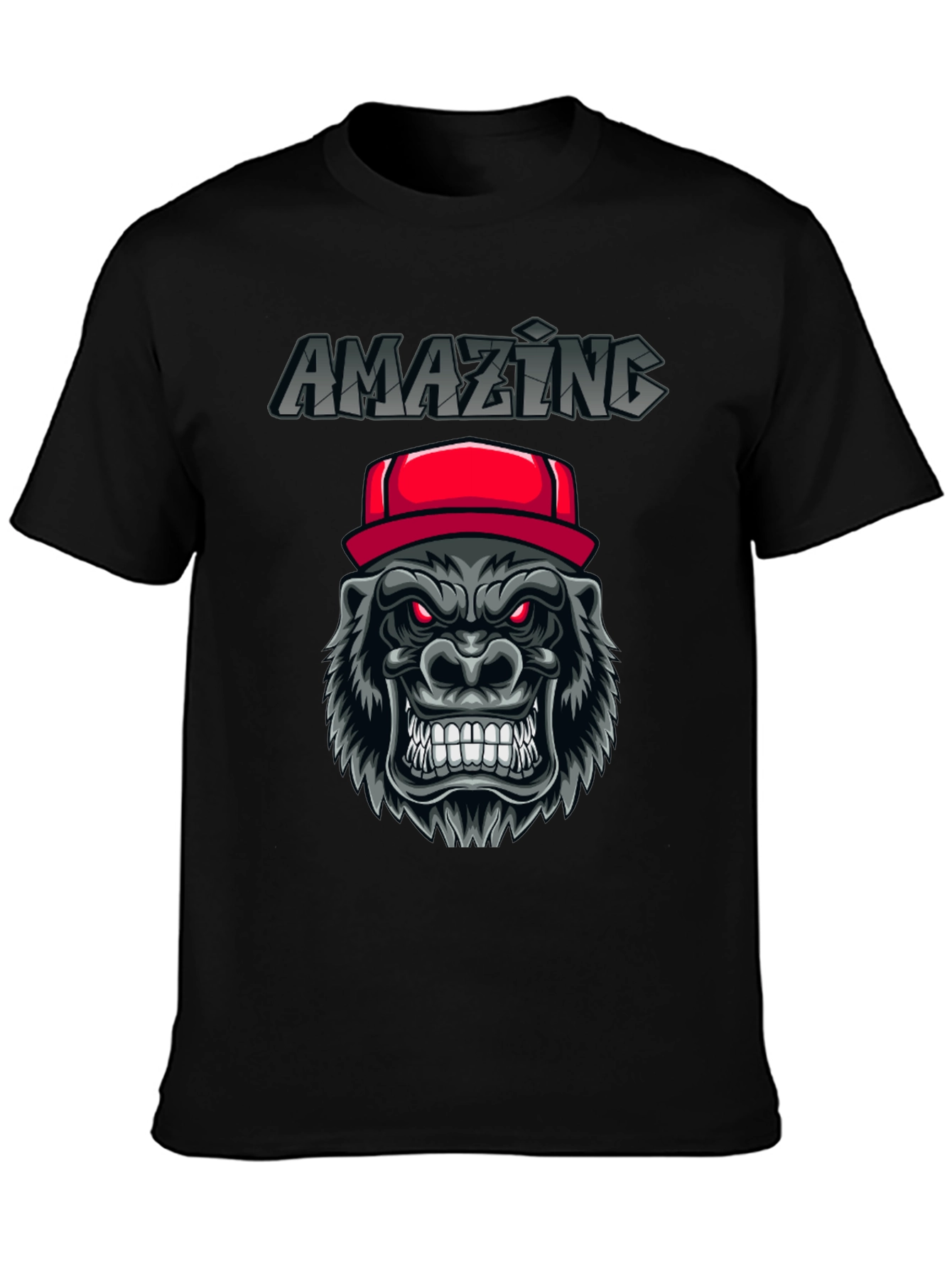 Amazing Gorilla Graphic Tee - Black