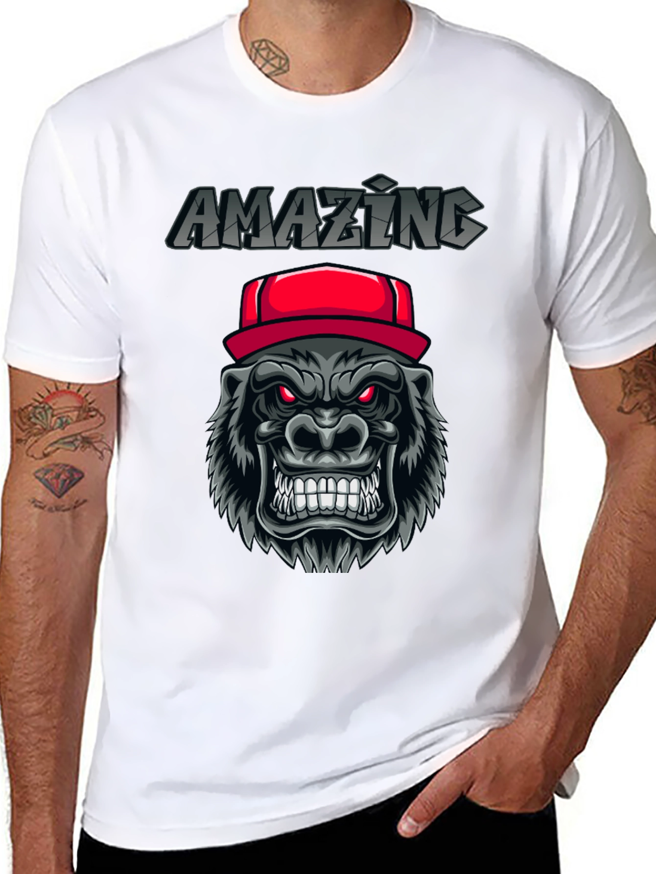 Amazing Gorilla Graphic Tee - Black