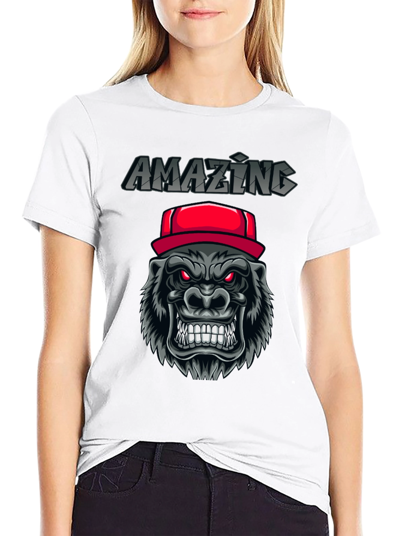 Amazing Gorilla Graphic Tee - Black