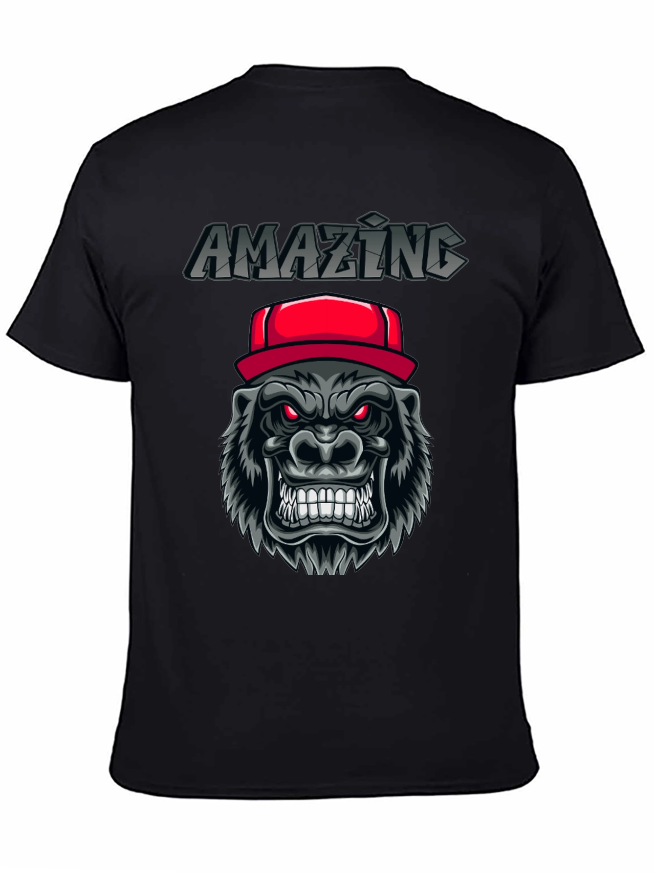 Amazing Gorilla Graphic Tee - Black