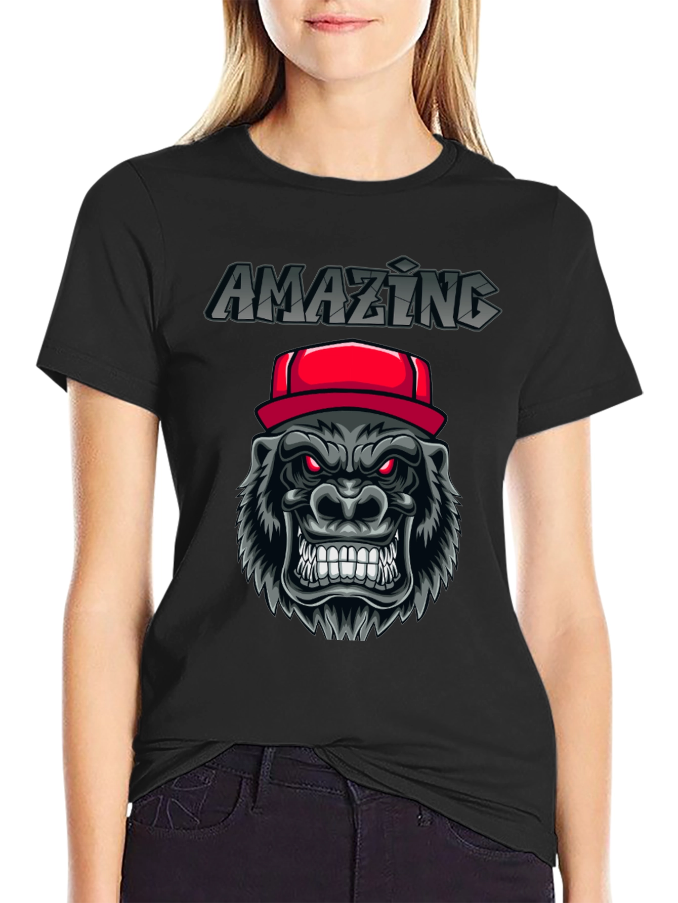 Amazing Gorilla Graphic Tee - Black