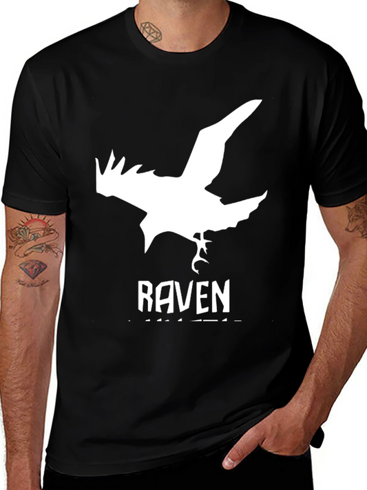 Raven Graphic Tee - Mens Black Short Sleeve T-Shirt