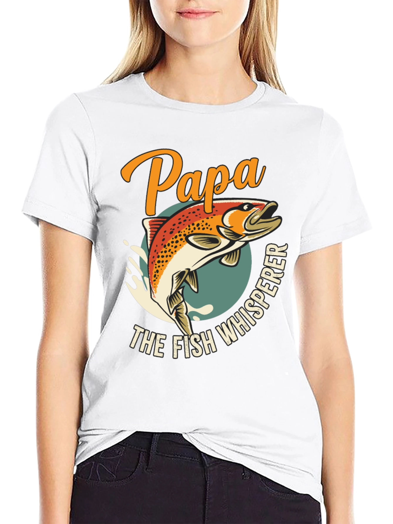Papa the Fish Whisperer Graphic T-Shirt