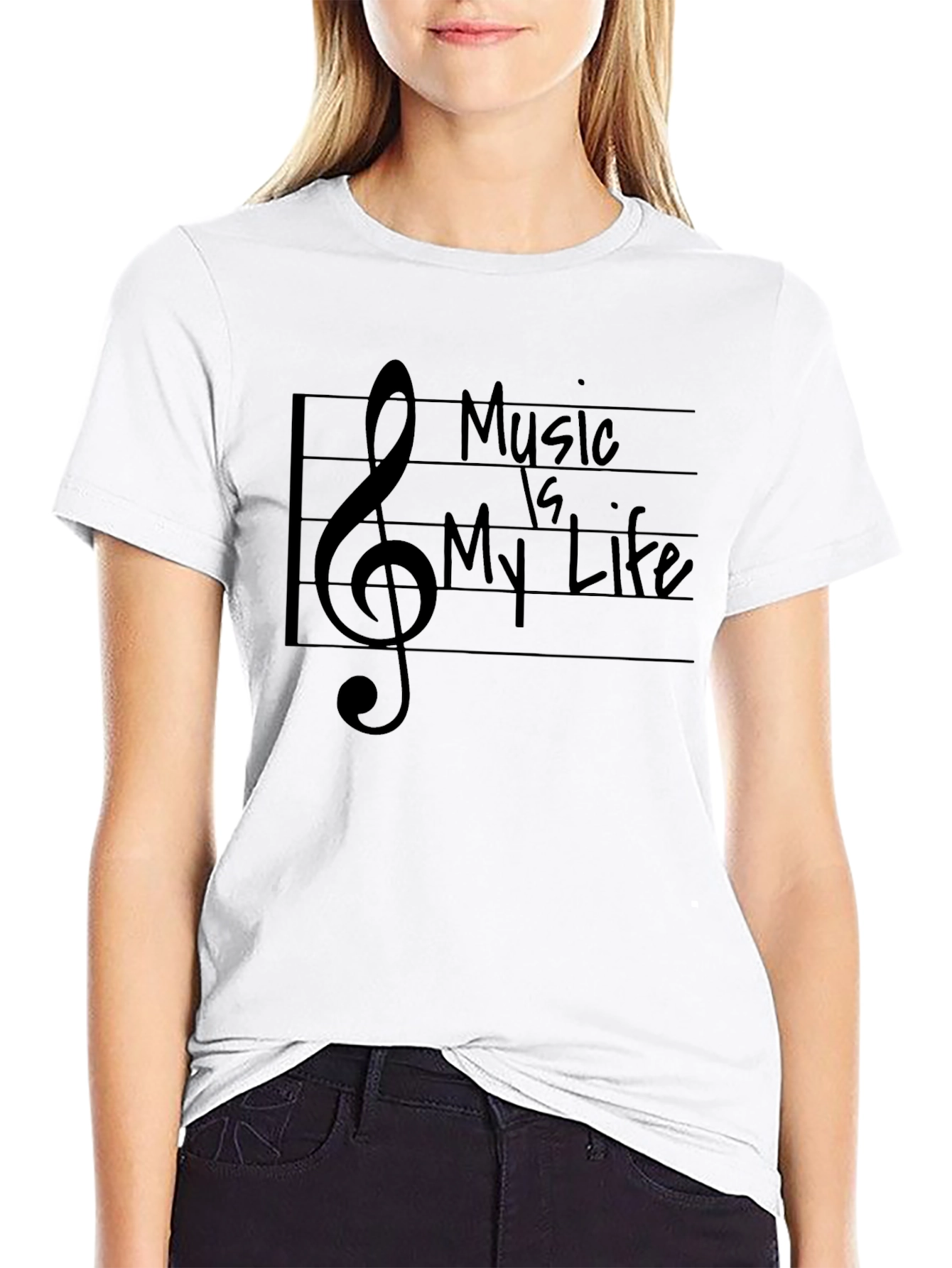 Music is My Life Black T-Shirt