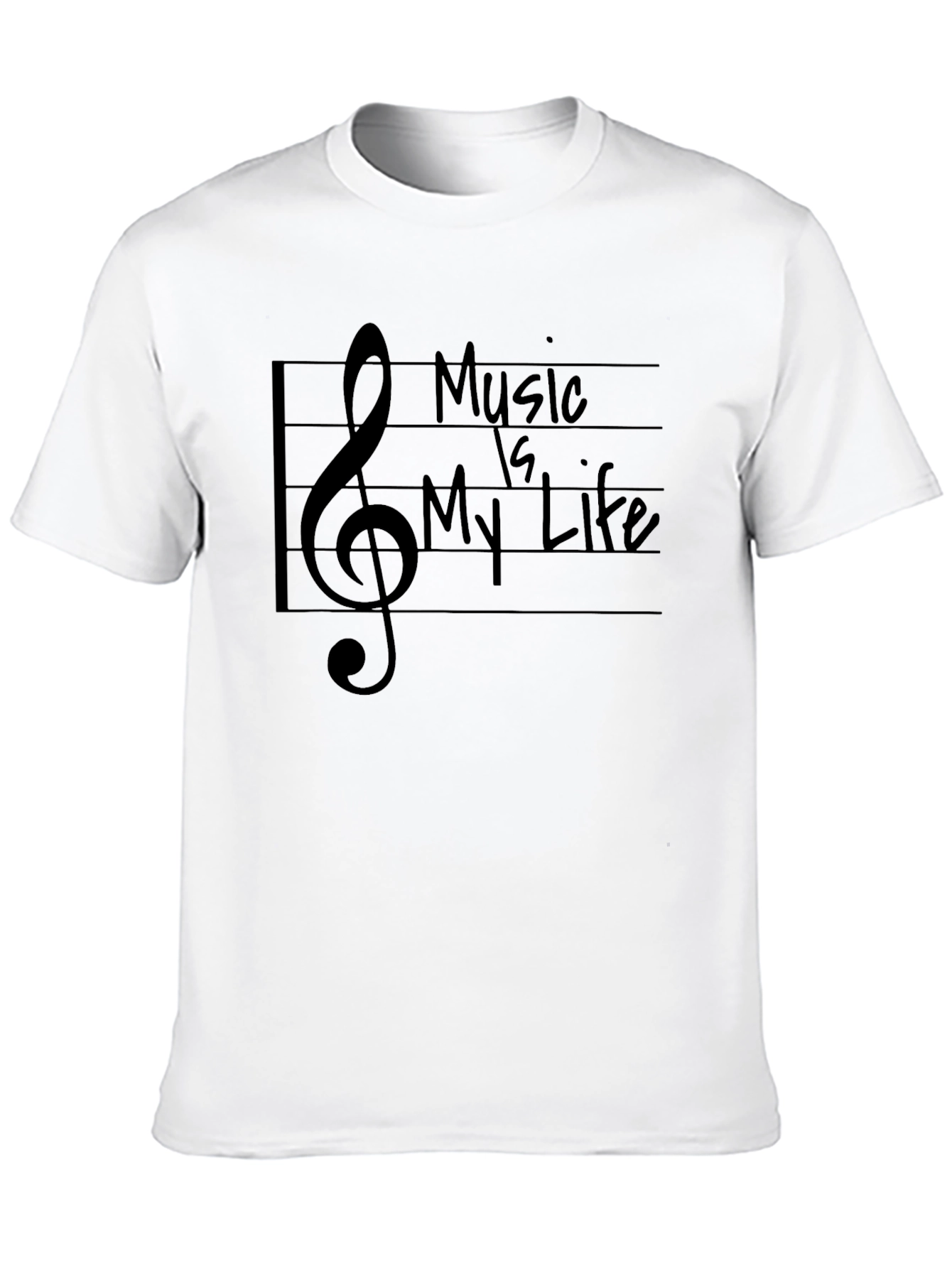 Music is My Life Black T-Shirt