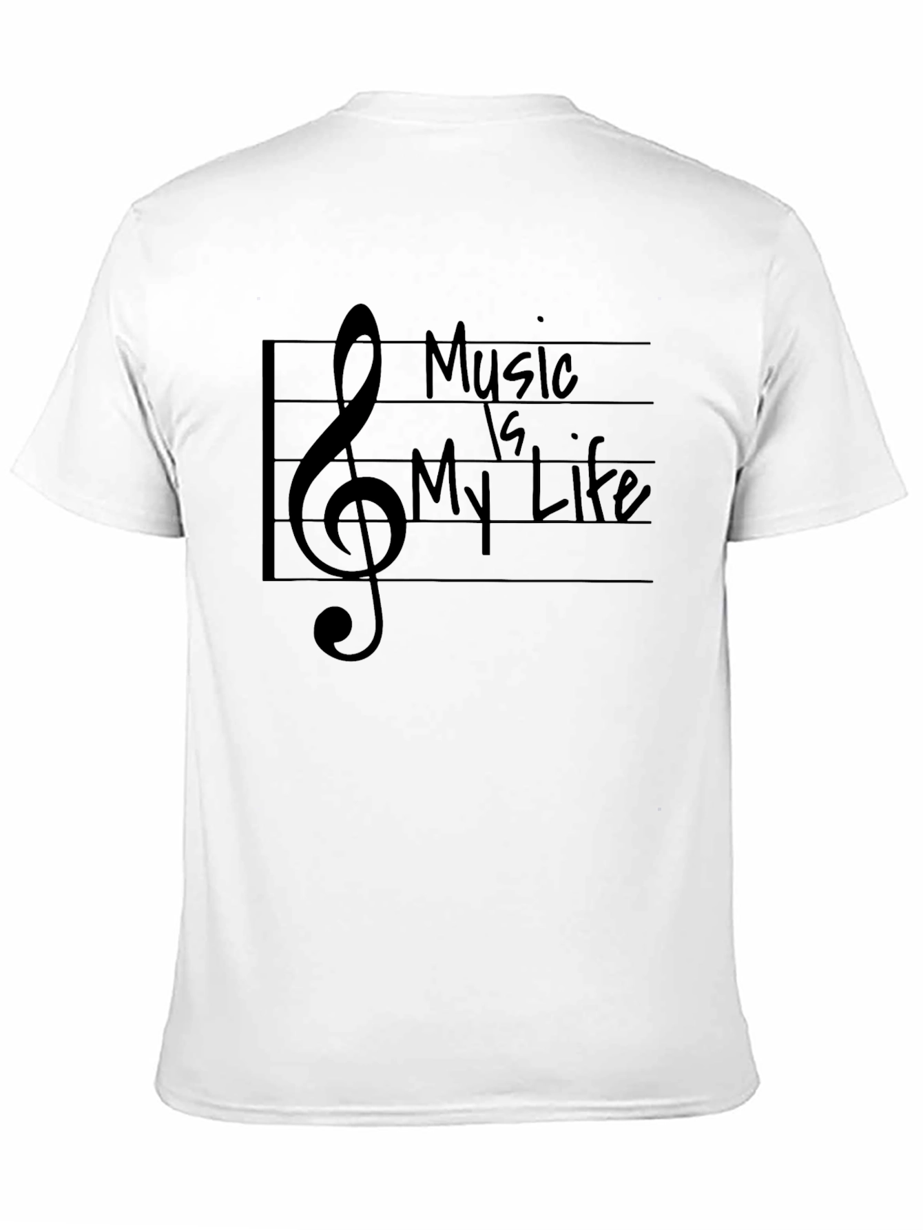 Music is My Life Black T-Shirt