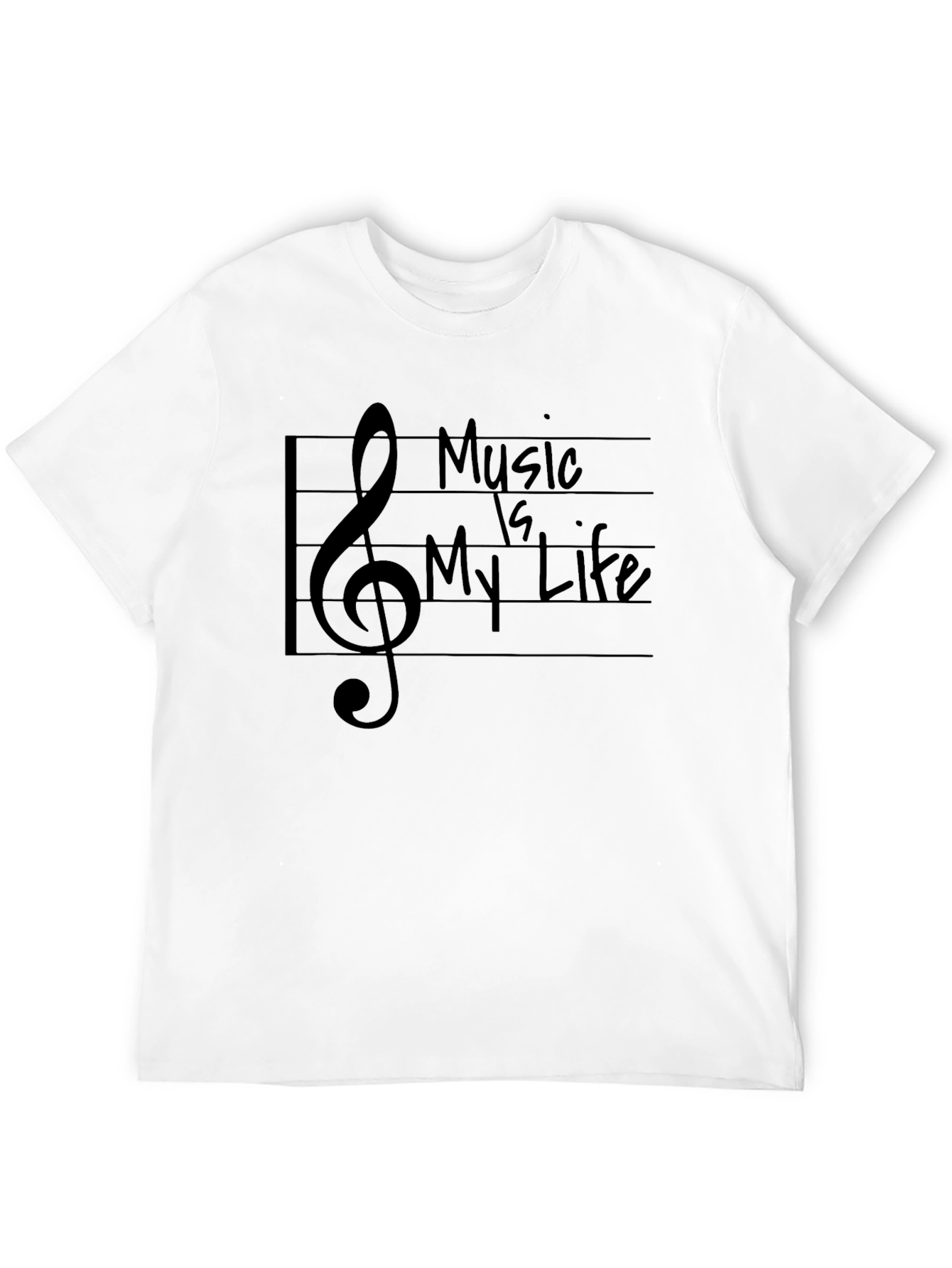 Music is My Life Black T-Shirt