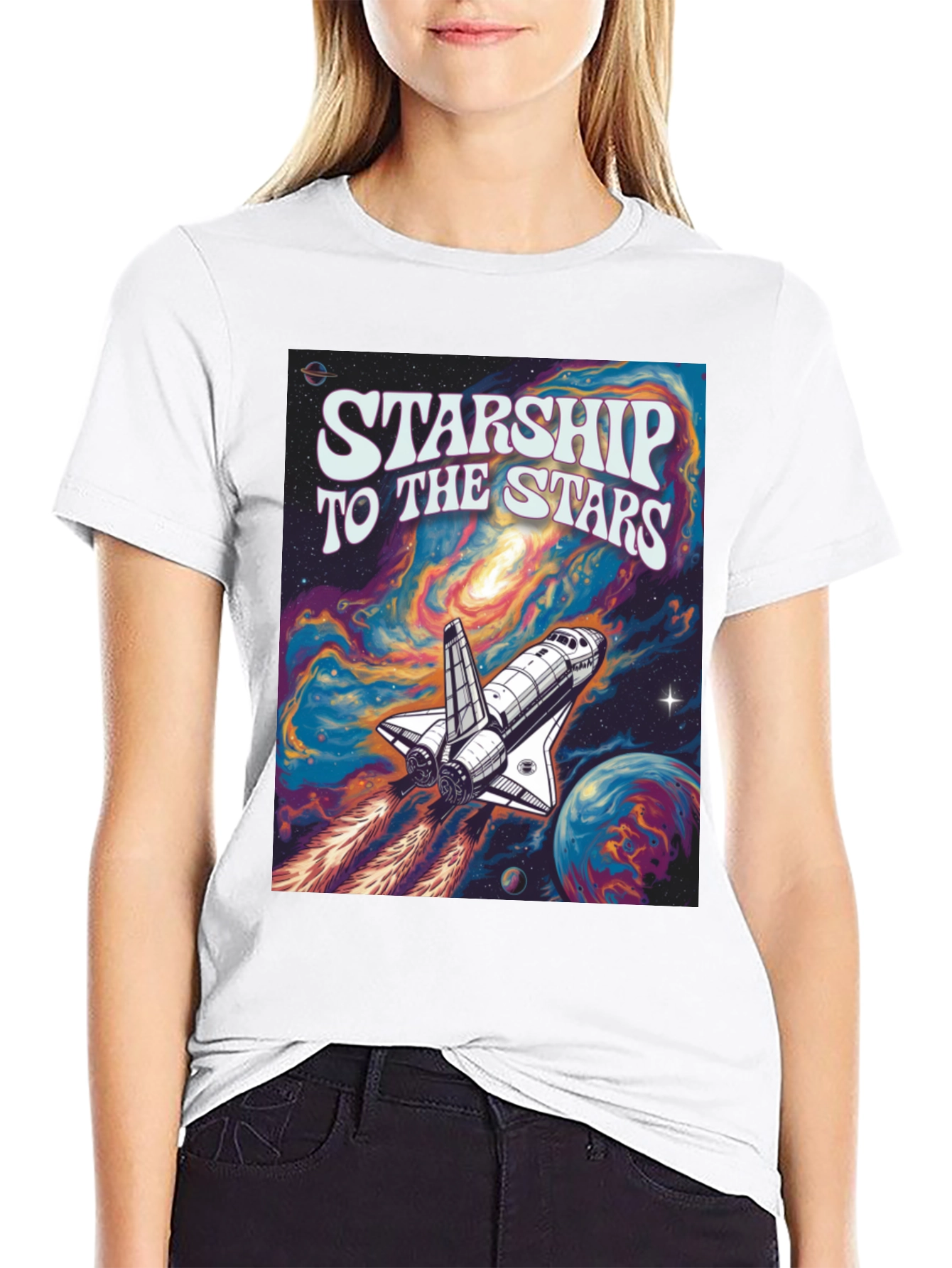 Starship to the Stars Graphic Tee