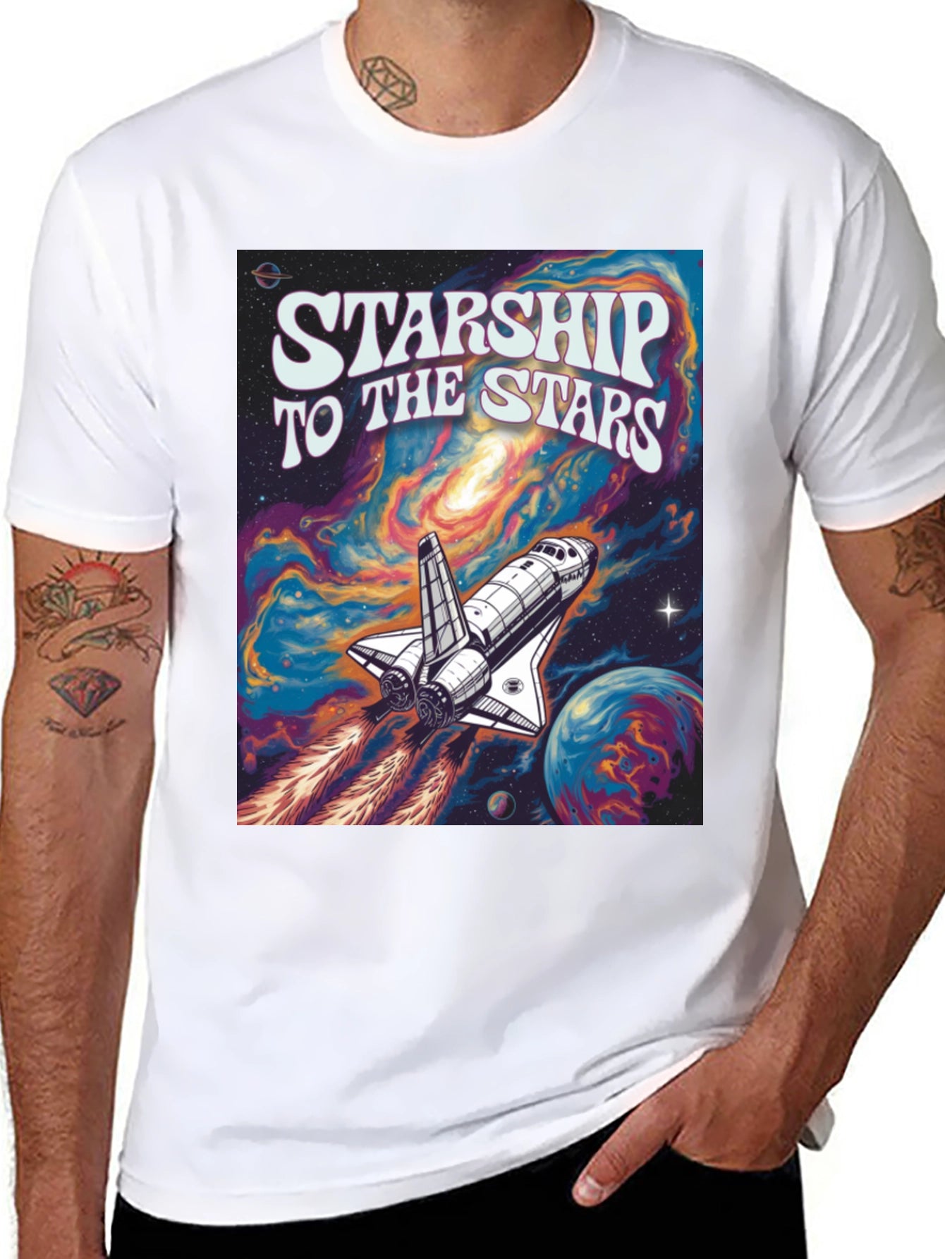 Starship to the Stars Graphic Tee