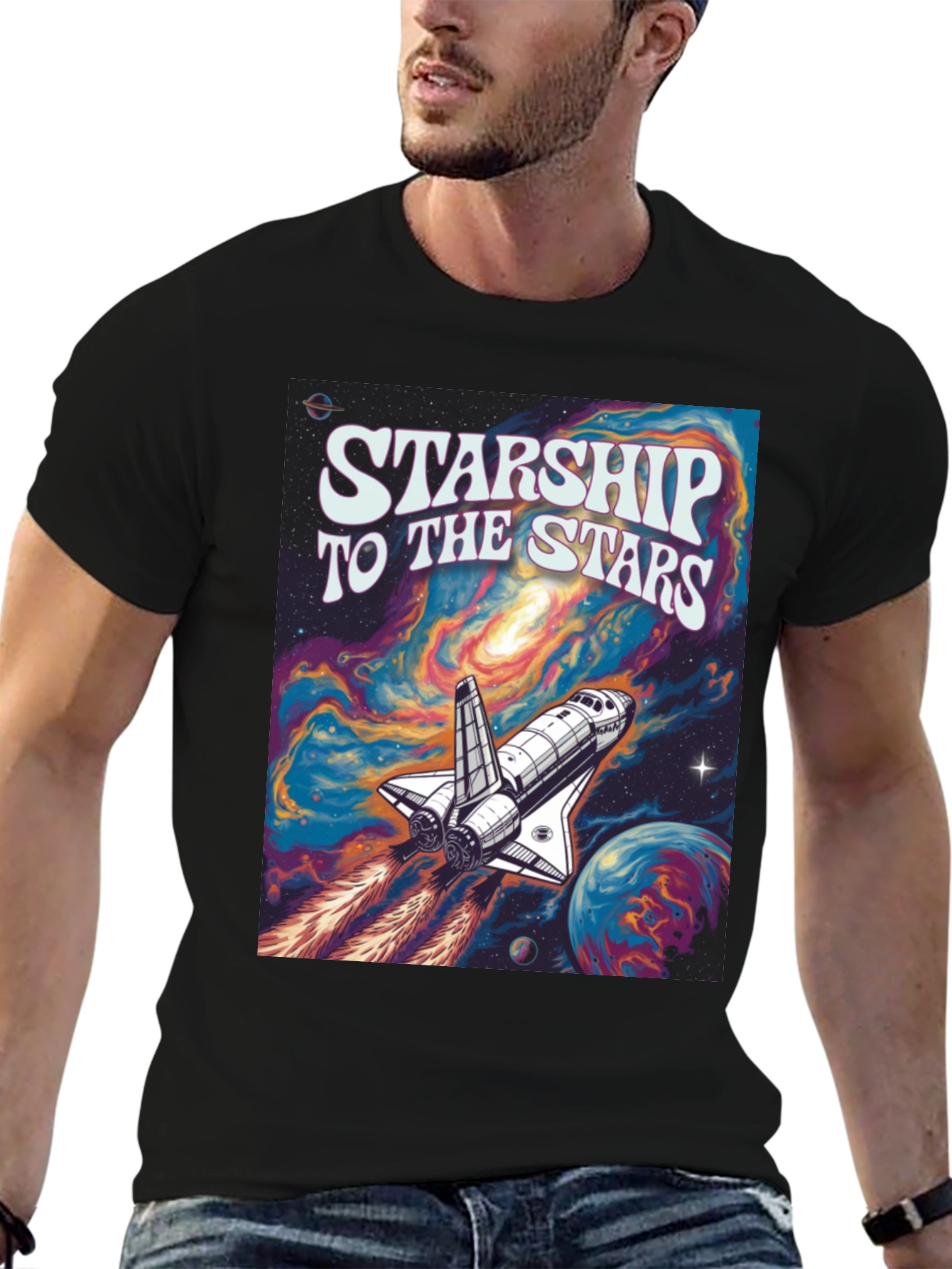 Starship to the Stars Graphic Tee