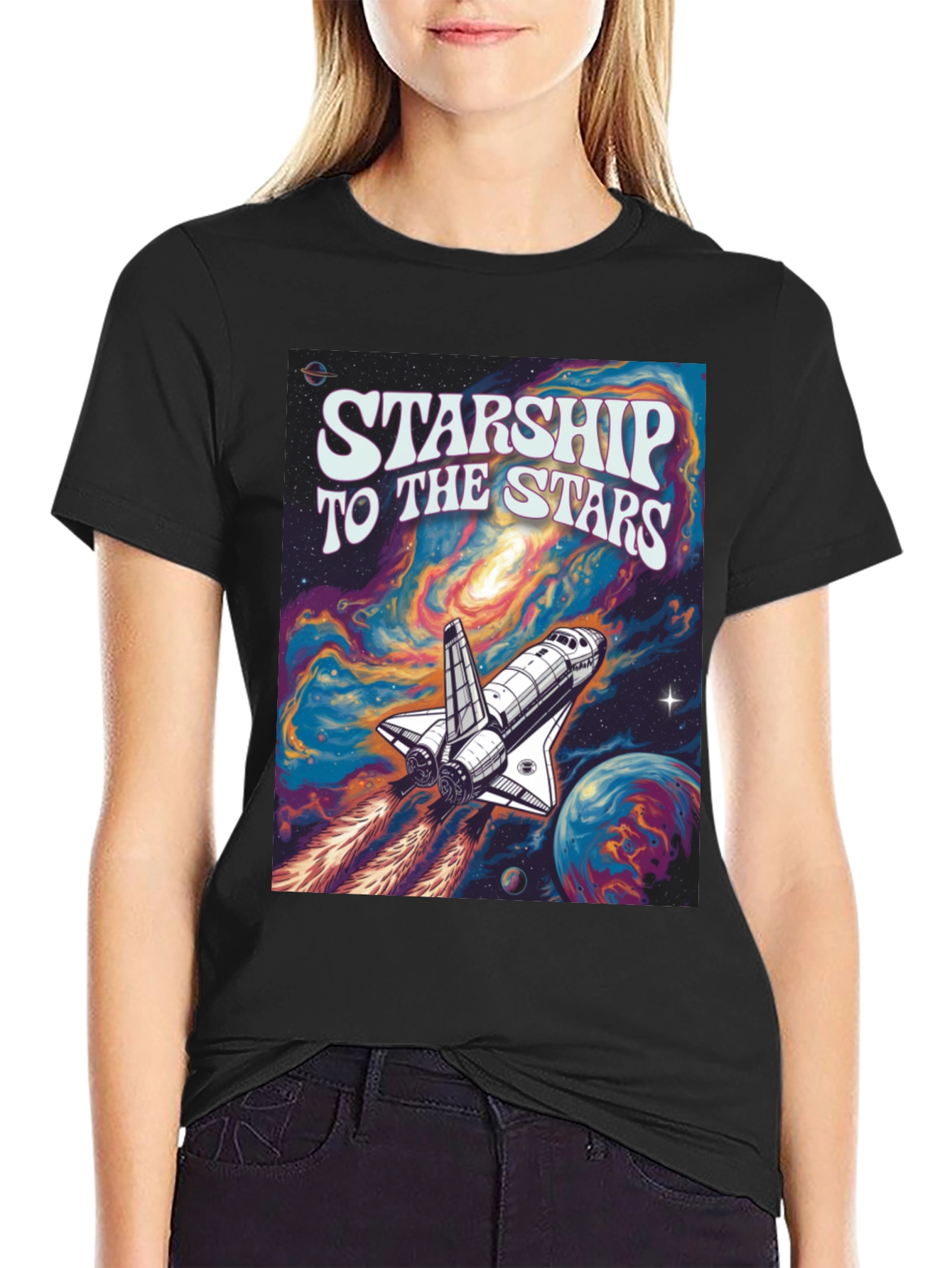 Starship to the Stars Graphic Tee