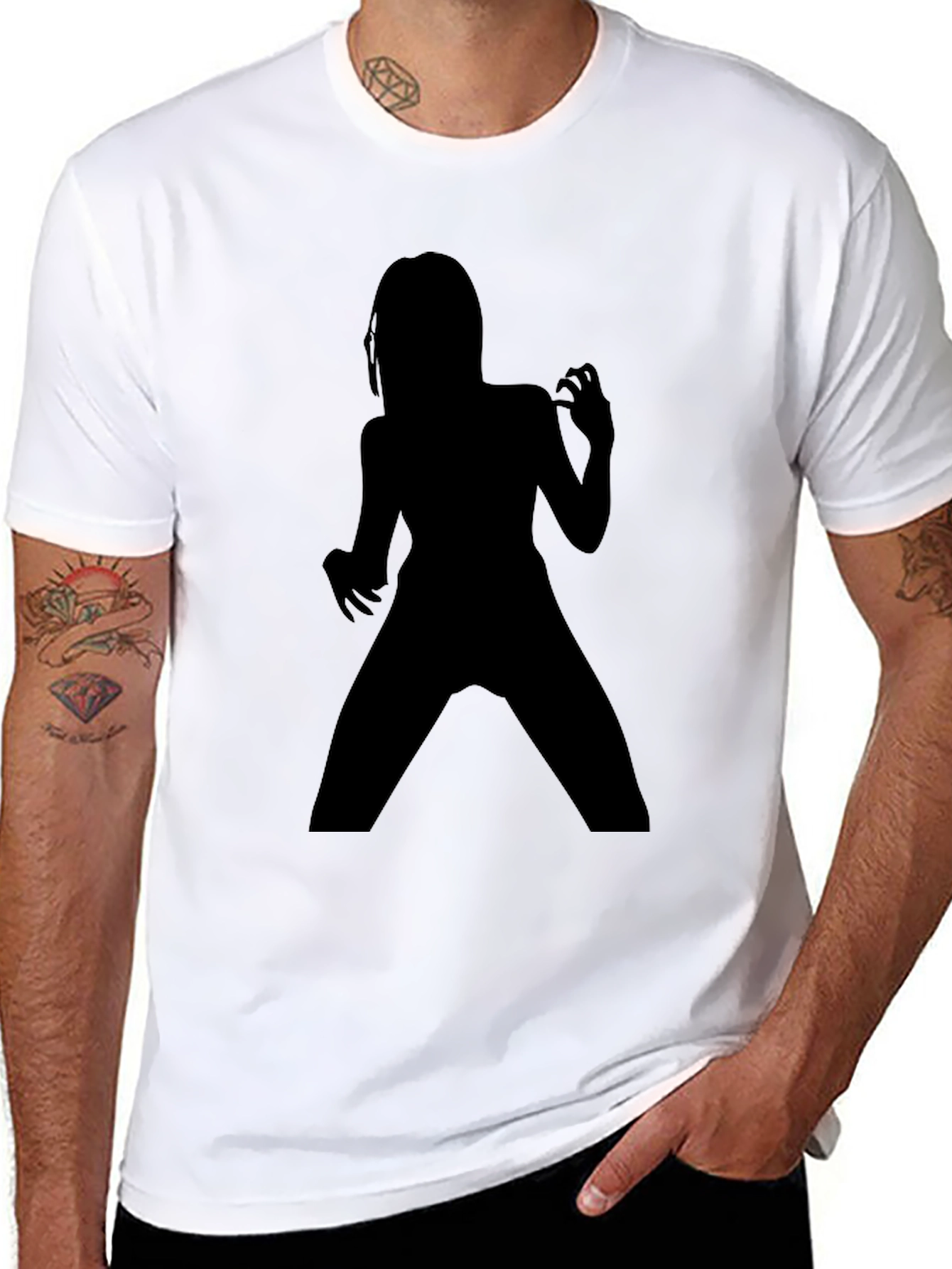 Zombie Silhouette T-Shirt - Mens Black Tee