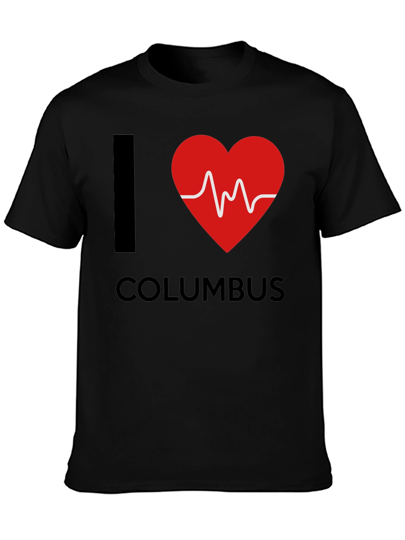 I Love Columbus Heartbeat T-Shirt