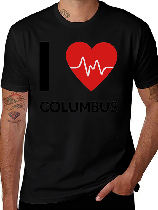 I Love Columbus Heartbeat T-Shirt