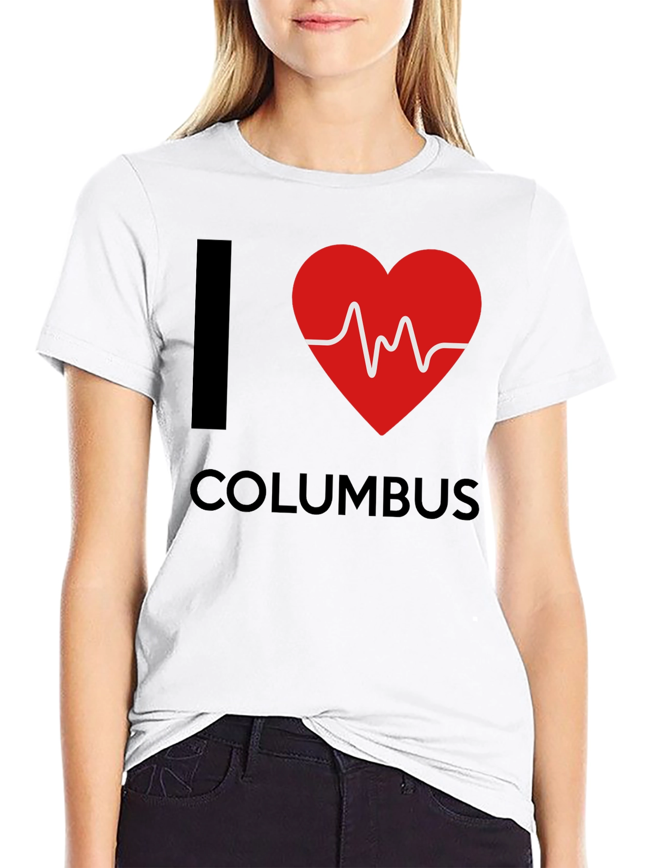 I Love Columbus Heartbeat T-Shirt