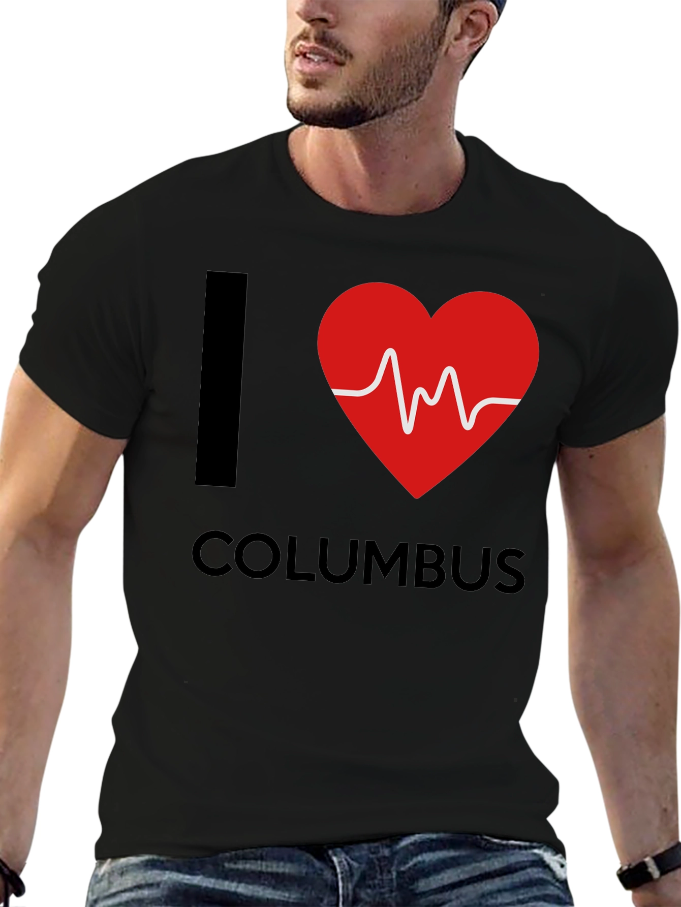 I Love Columbus Heartbeat T-Shirt