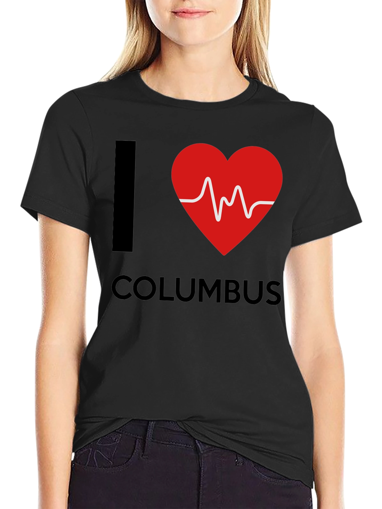 I Love Columbus Heartbeat T-Shirt