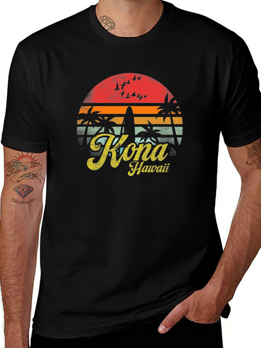 Kona Hawaii Retro T-Shirt - Vintage Surf Style Tee