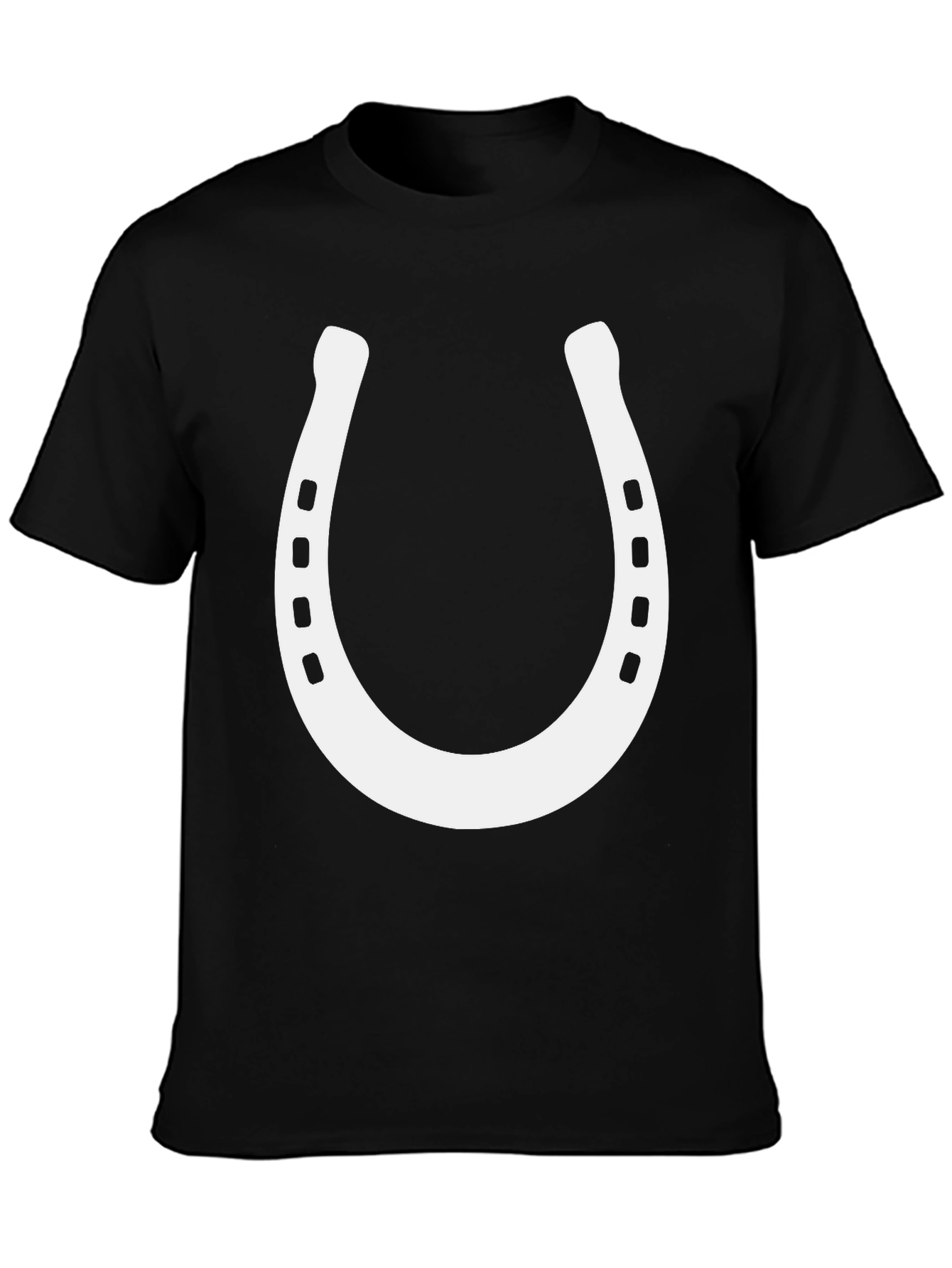 Lucky Horseshoe Graphic Tee - Black Cotton Blend