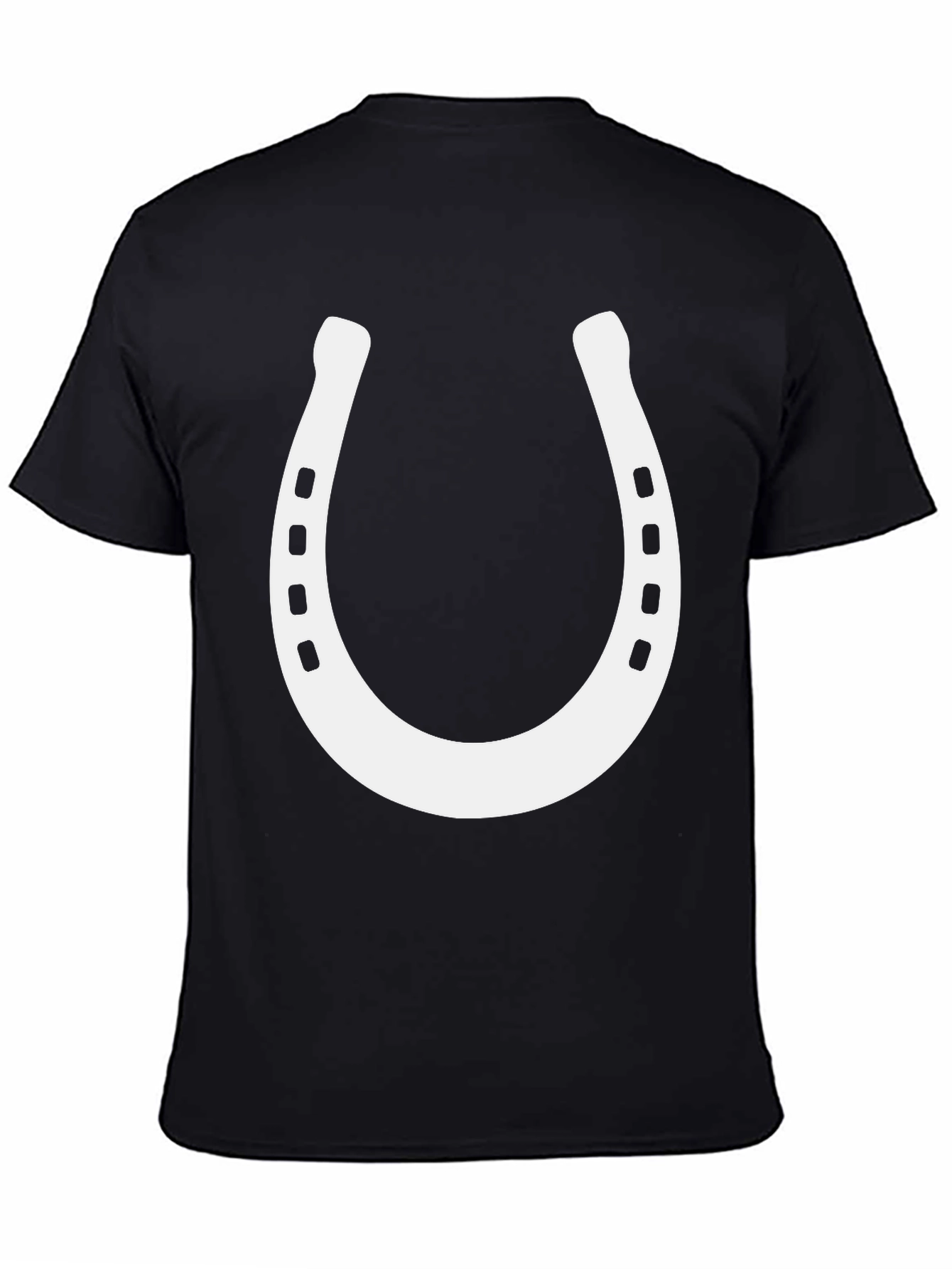 Lucky Horseshoe Graphic Tee - Black Cotton Blend