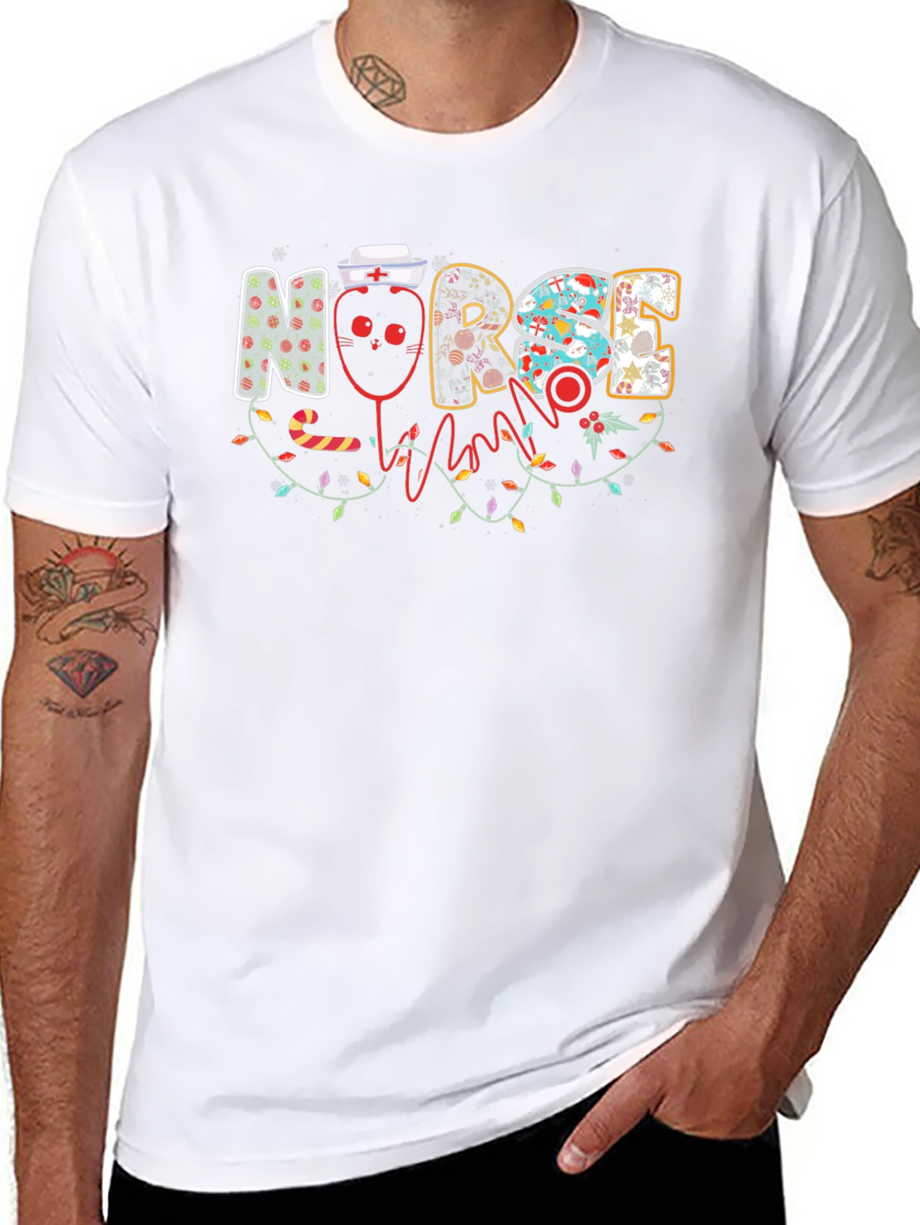 Festive Christmas Nurse T-Shirt