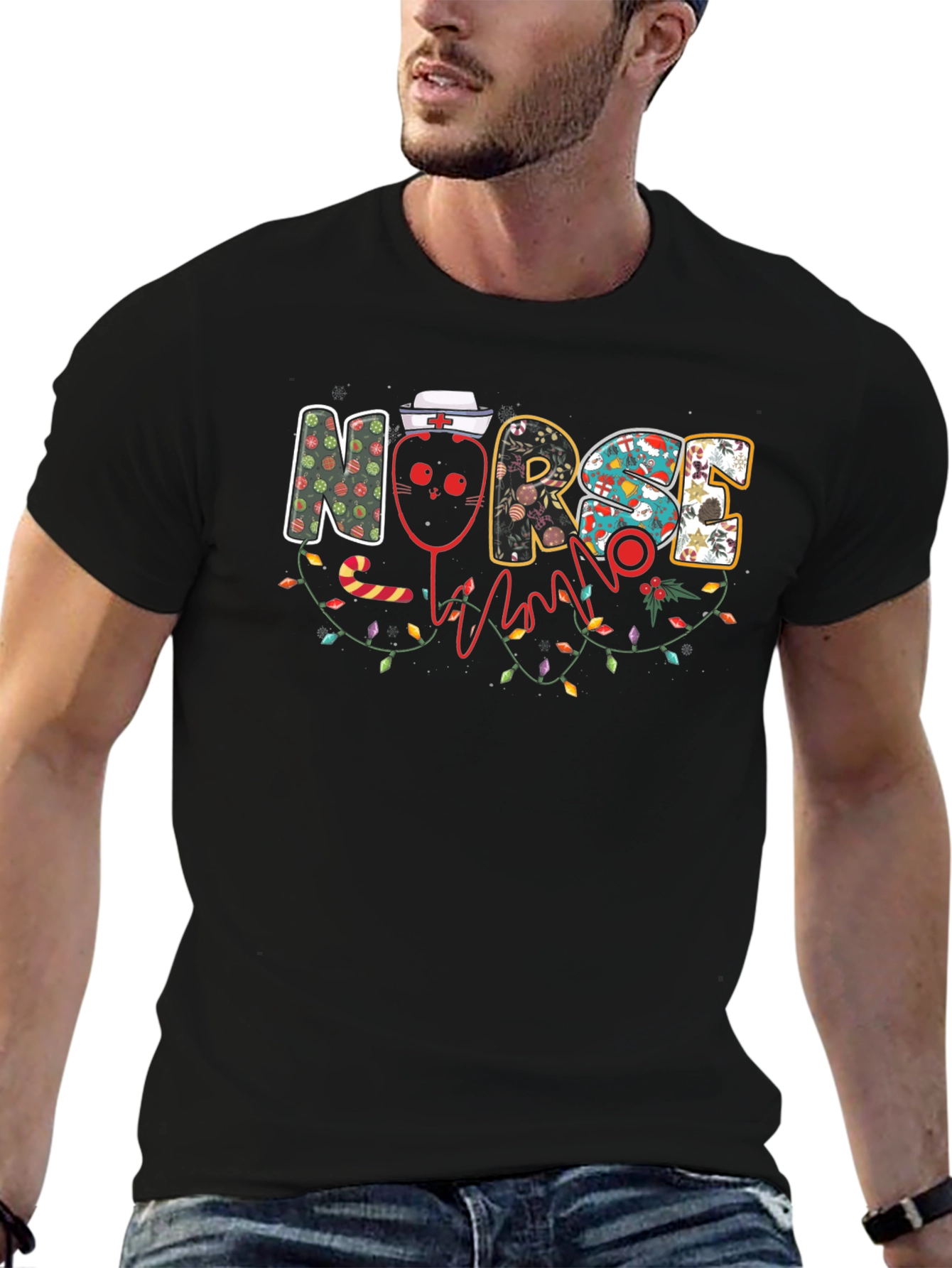 Festive Christmas Nurse T-Shirt