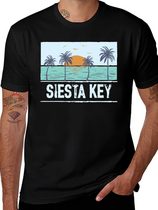Siesta Key Palm Tree Graphic T-Shirt