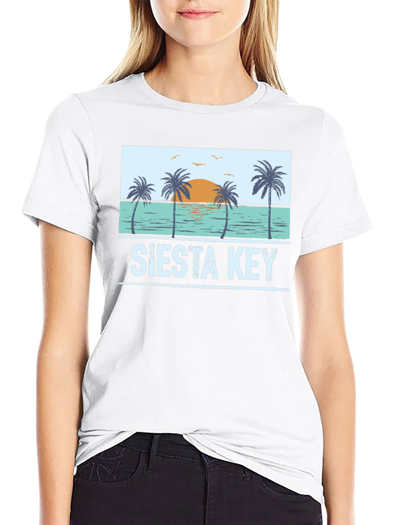 Siesta Key Palm Tree Graphic T-Shirt