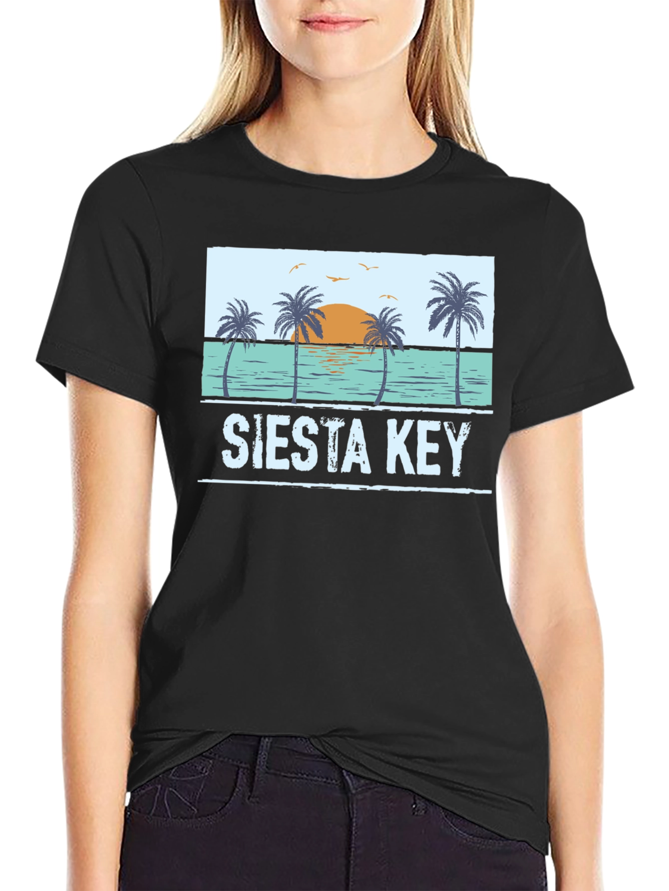 Siesta Key Palm Tree Graphic T-Shirt
