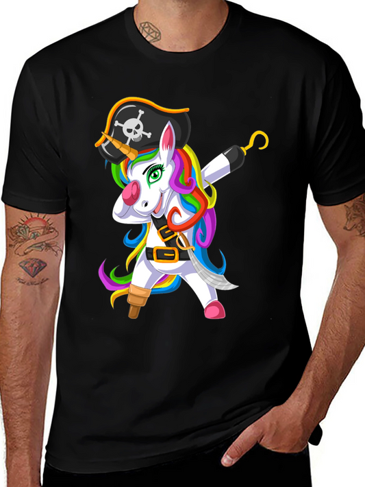 Pirate Unicorn Mens T-Shirt