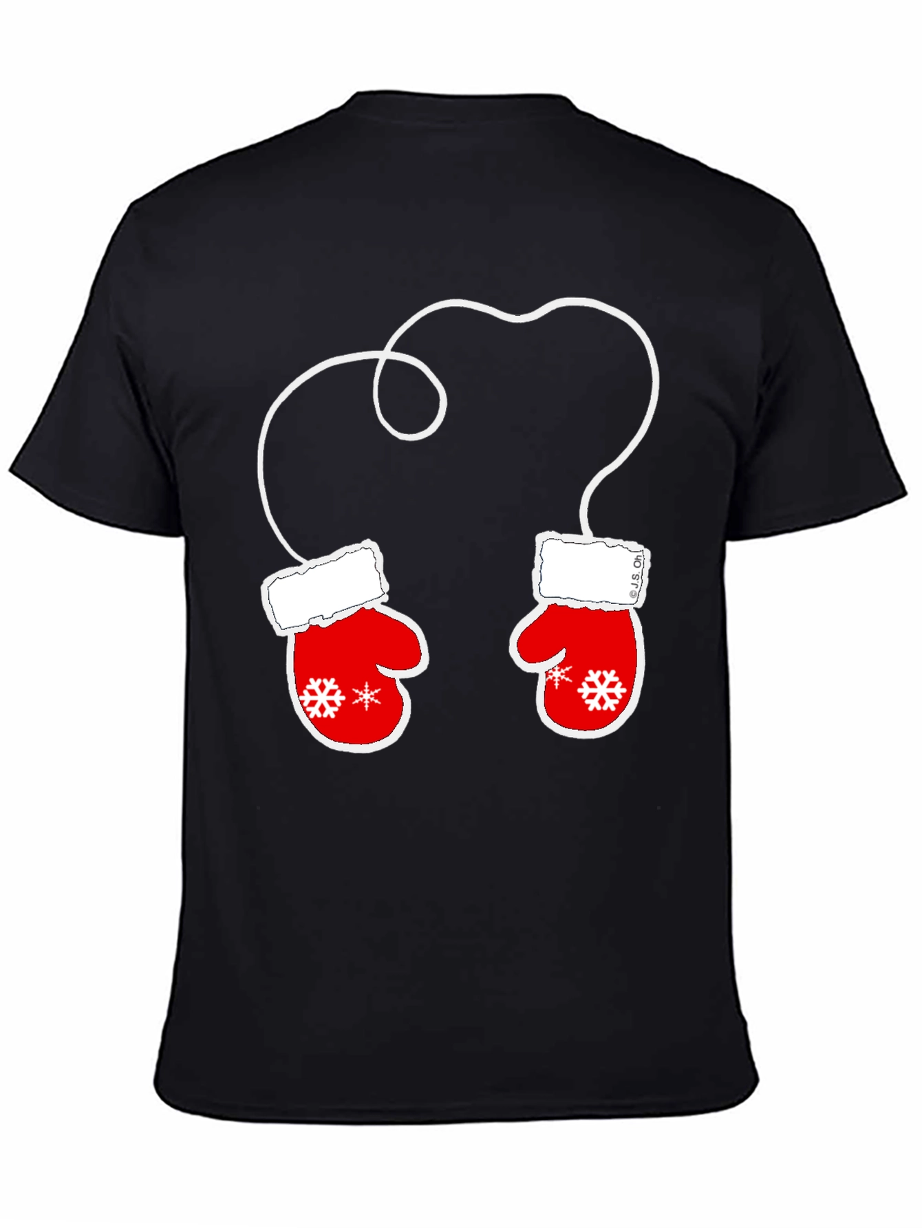 Festive Mittens Graphic Tee - Holiday Style