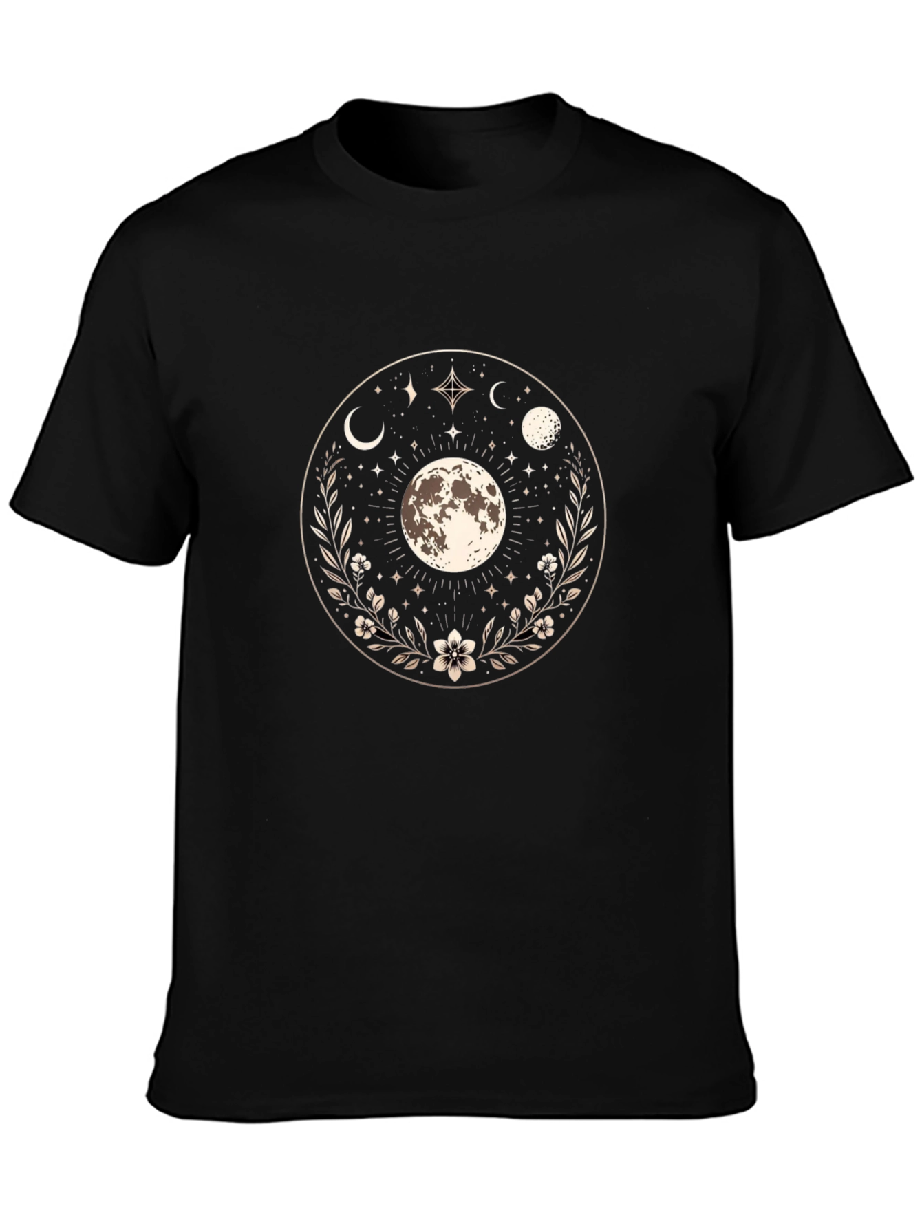 Celestial Moon Phases Graphic T-Shirt