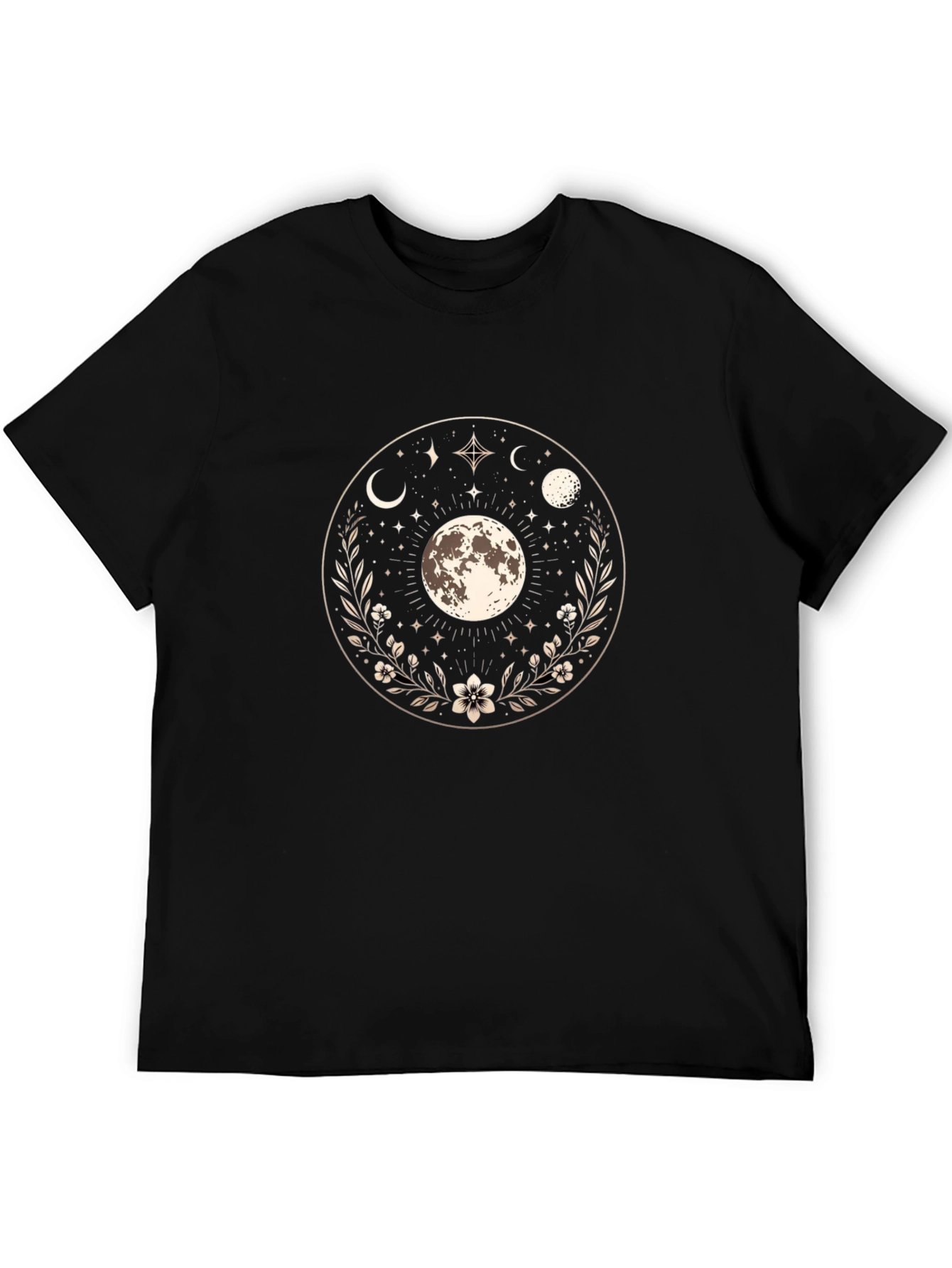Celestial Moon Phases Graphic T-Shirt