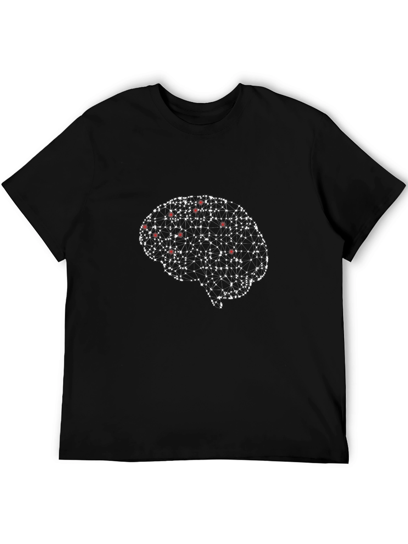 Brain Graphic Tee - Black Cotton T-Shirt