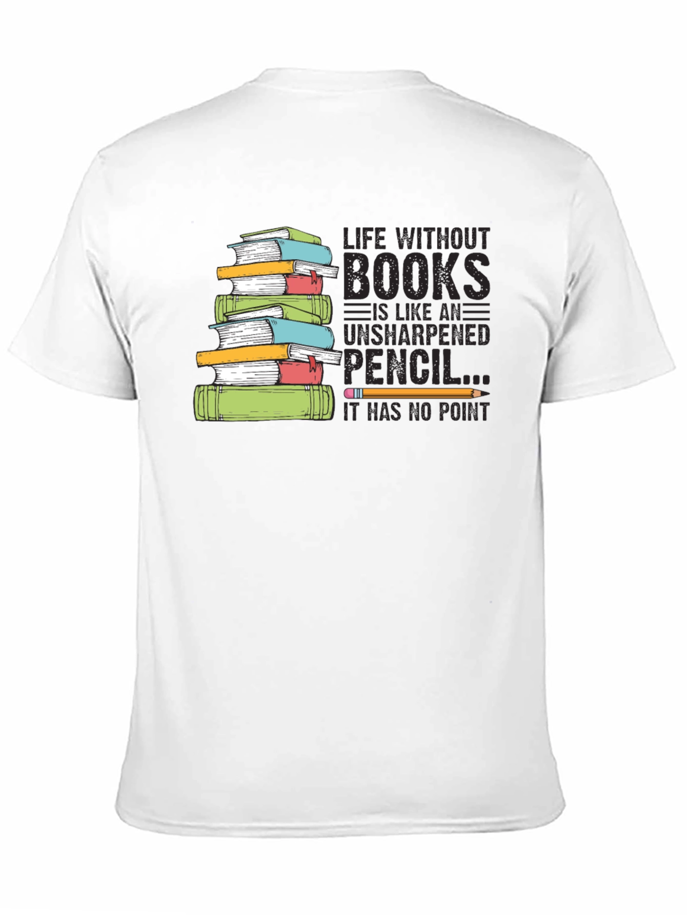 Book Lover Graphic T-Shirt - Life Without Books
