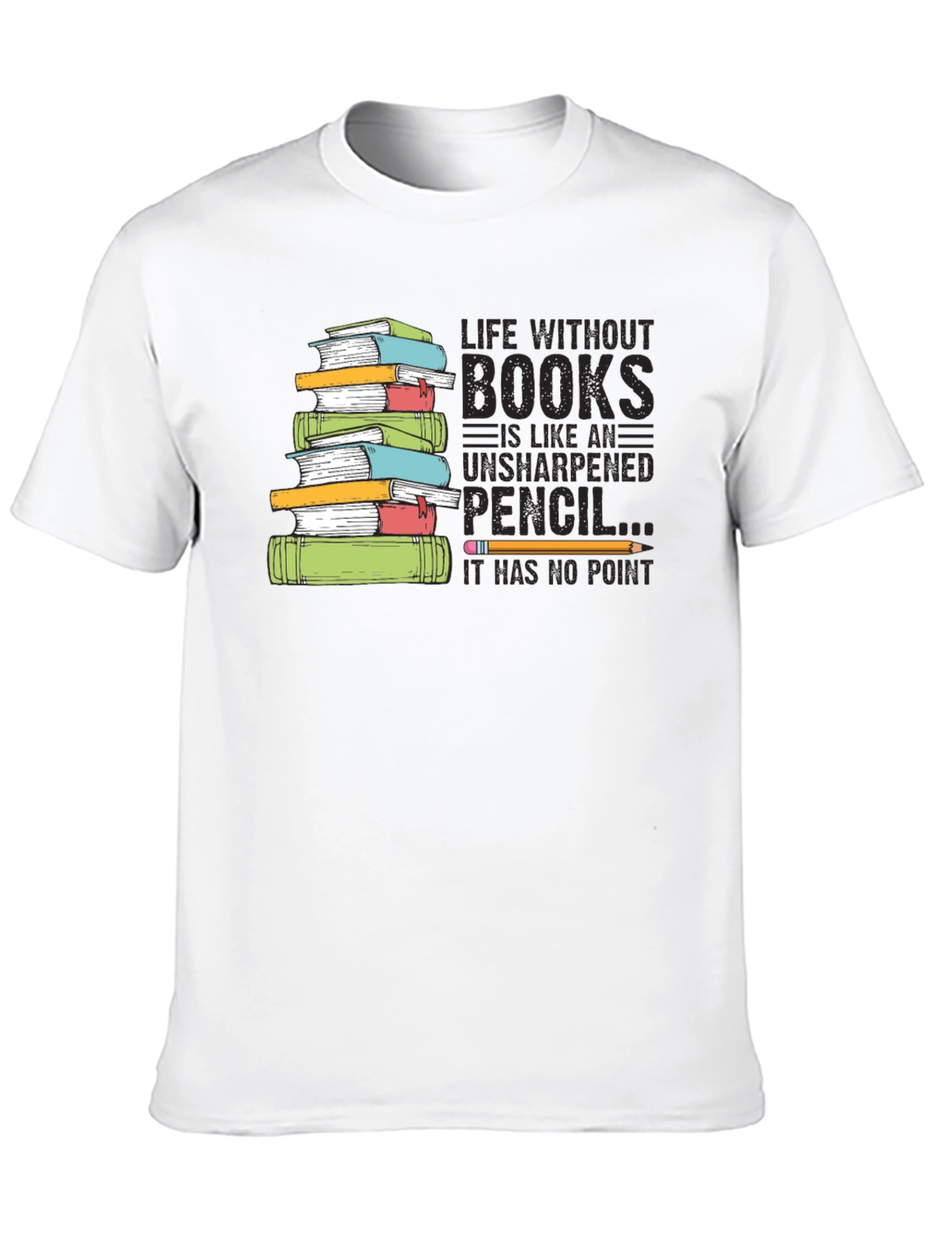 Book Lover Graphic T-Shirt - Life Without Books