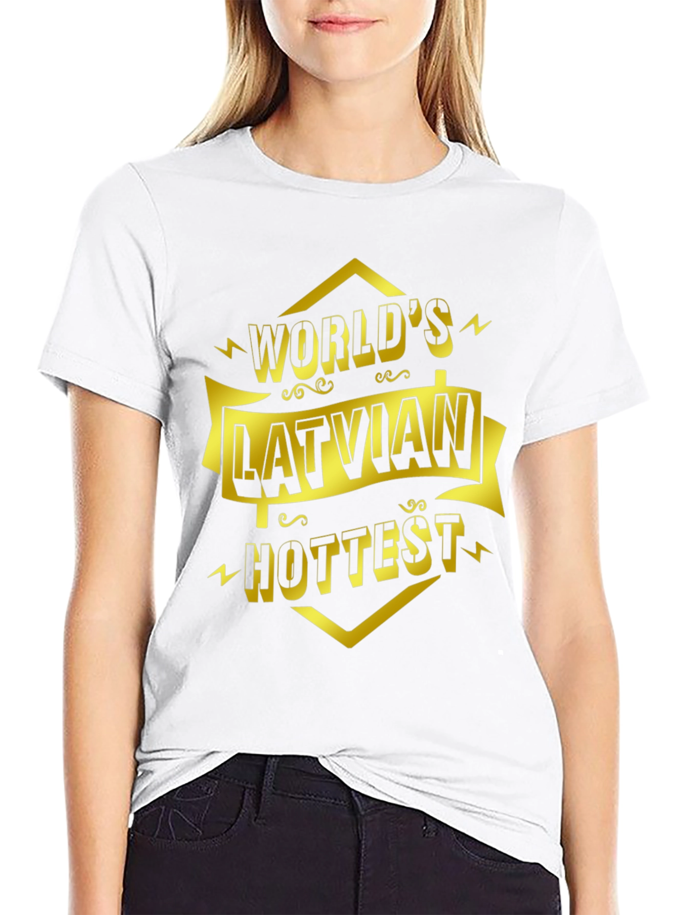Worlds Hottest Latvian T-Shirt - Black